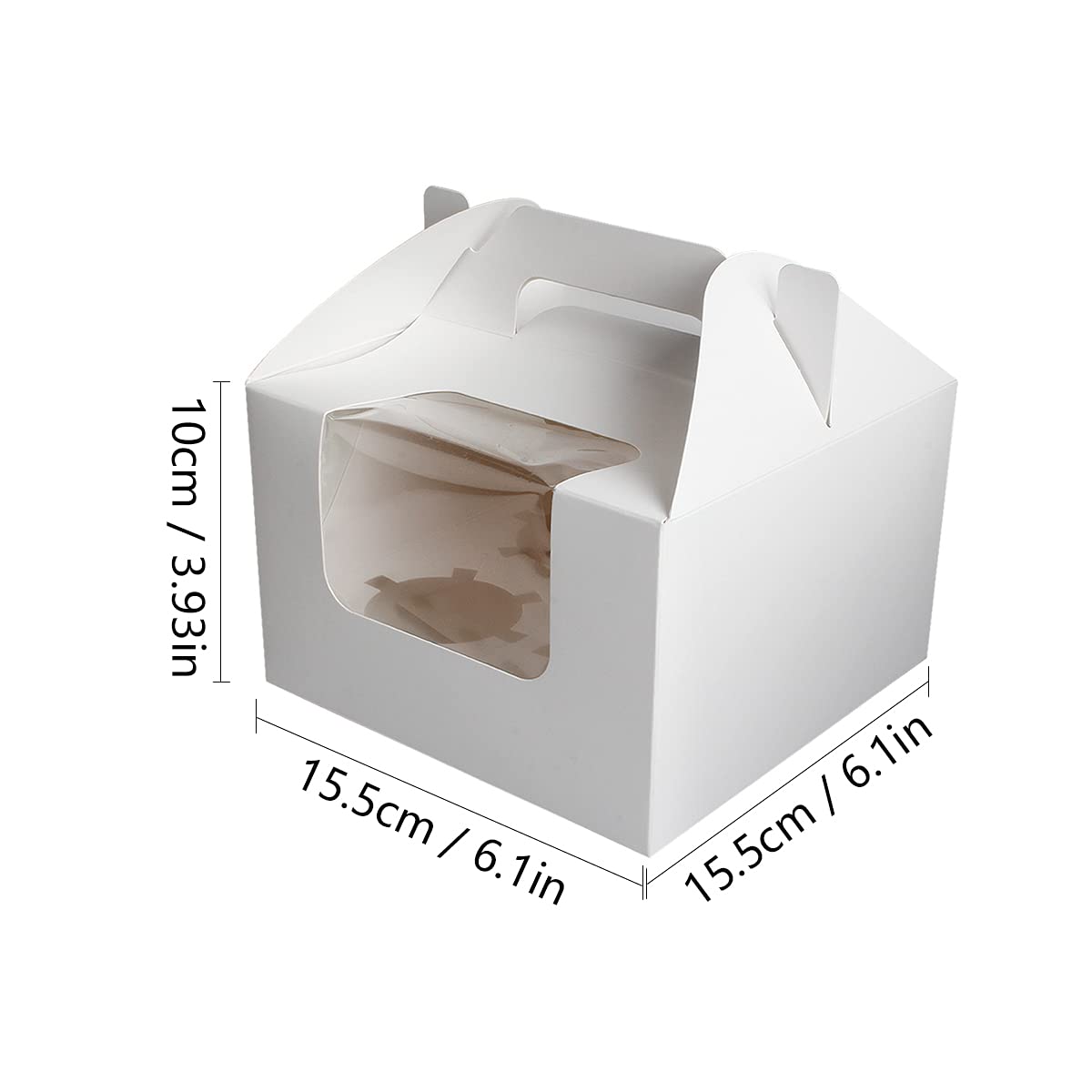 tomedeks-lot-12-bo-tes-g-teau-carton-fen-tre-transparente image 2