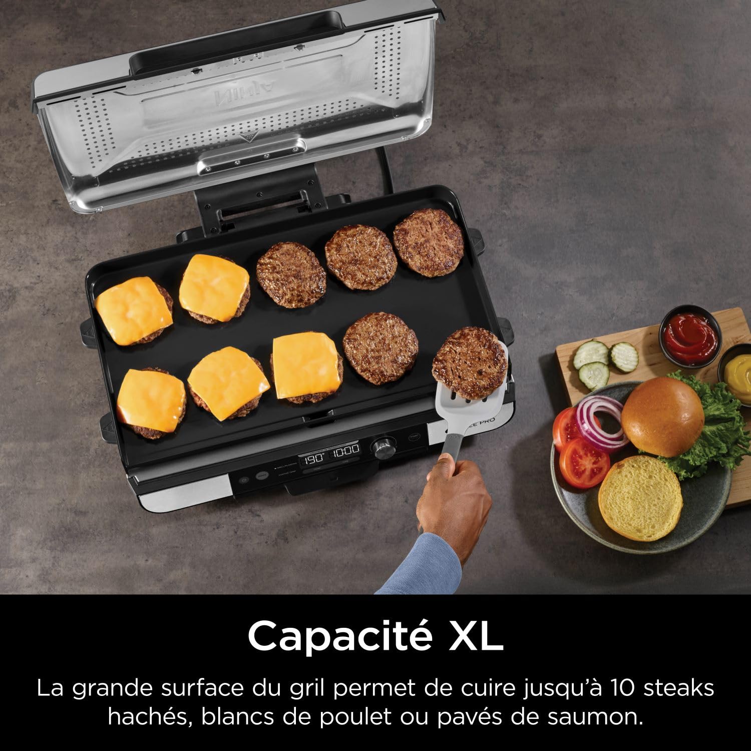 ninja-sizzle-pro-xl-grill-int-rieur-gx101eu-plancha-10-steaks image 5