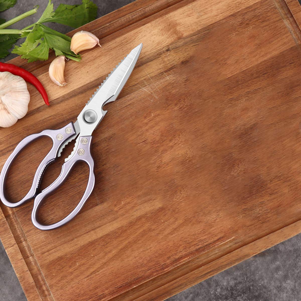 tomedeks-ciseaux-cuisine-inox-multifonction-violets-dentel-s image 7