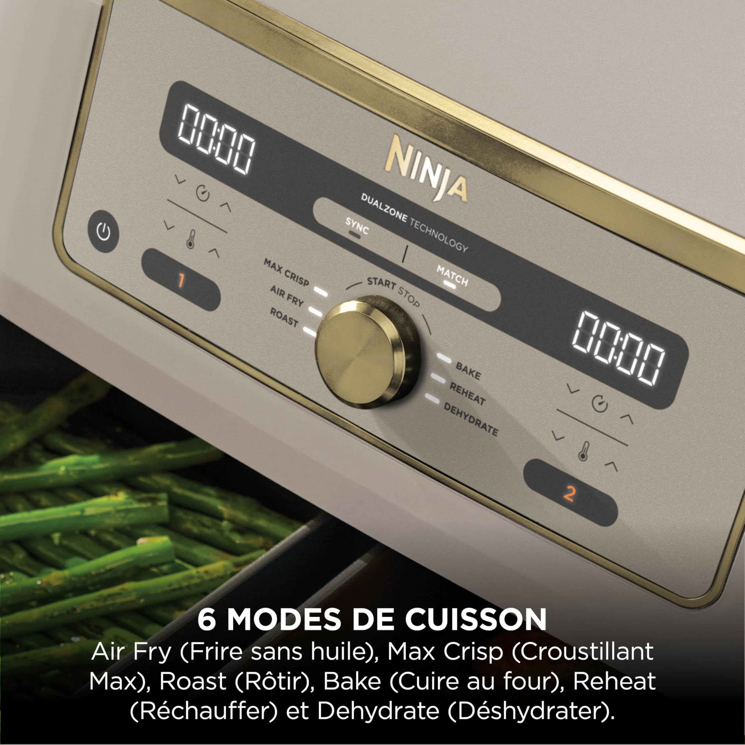 ninja-dual-zone-max-dz400eustgd-friteuse-double-9-5-l-stone image 5