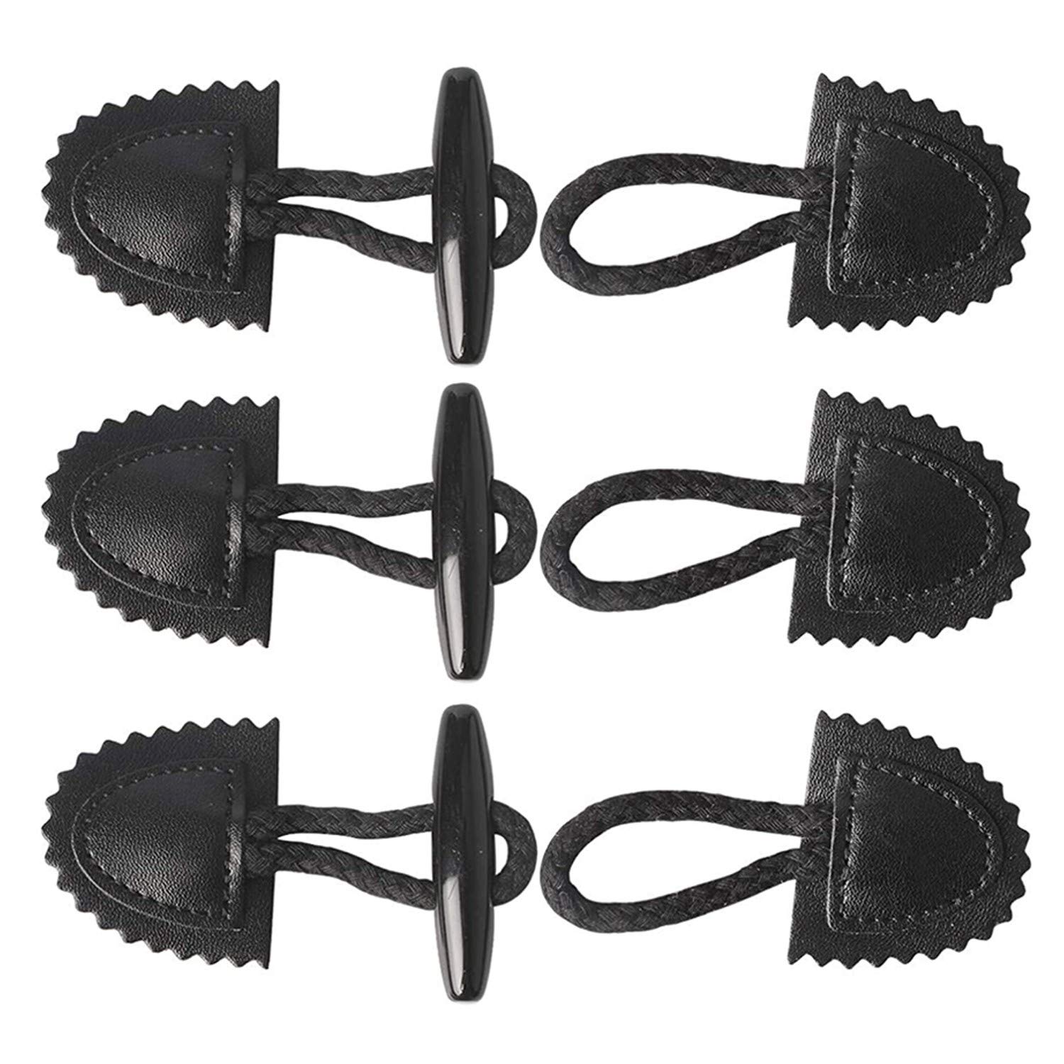 tomedeks-boutons-veste-boutons-coudre-cuir-10-paires-marron image 1