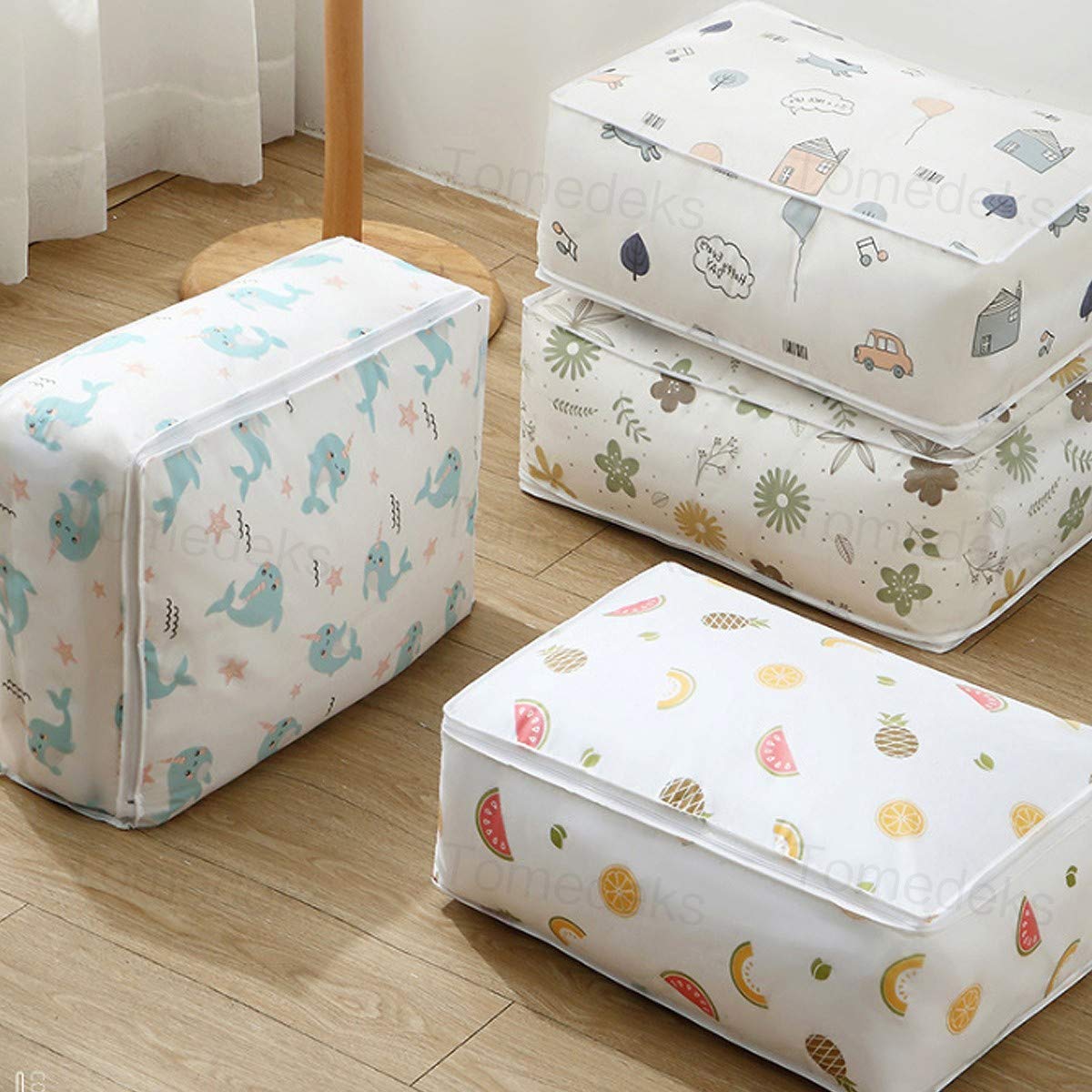 tomedeks-peva-sac-rangement-transparent-whale-lot-3-grande-capacit image 2
