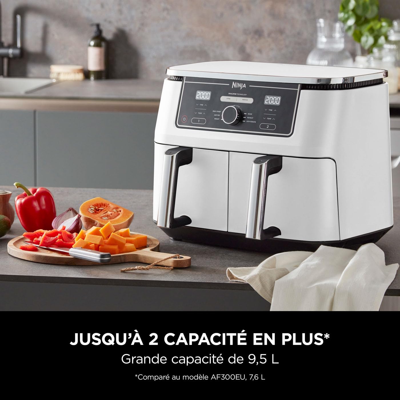 ninja-foodi-max-af400euwh-air-fryer-9-5l-blanc image 2