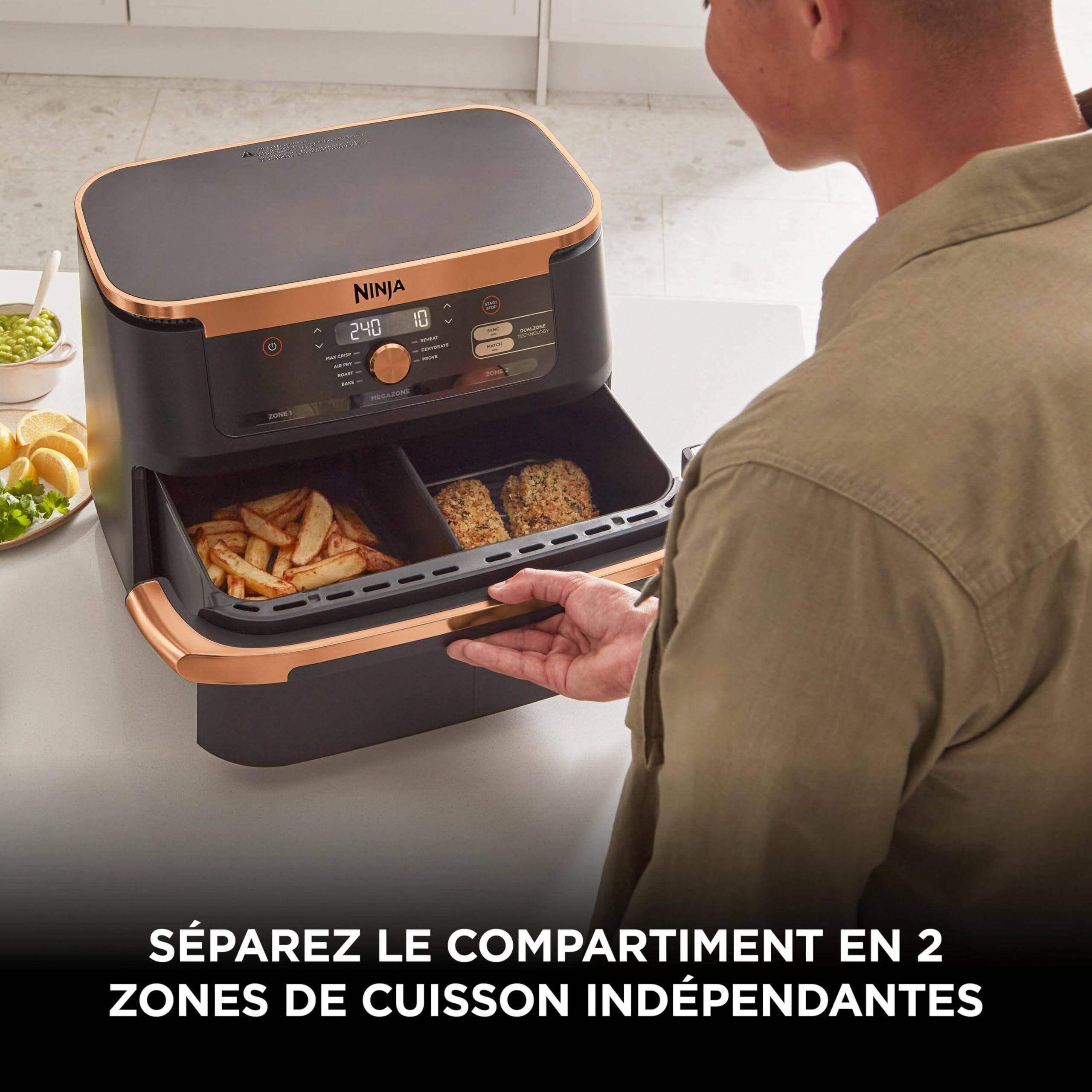 ninja-foodi-flexdrawer-af500eucp-friteuse-10-4-l-noir-cuivre image 6