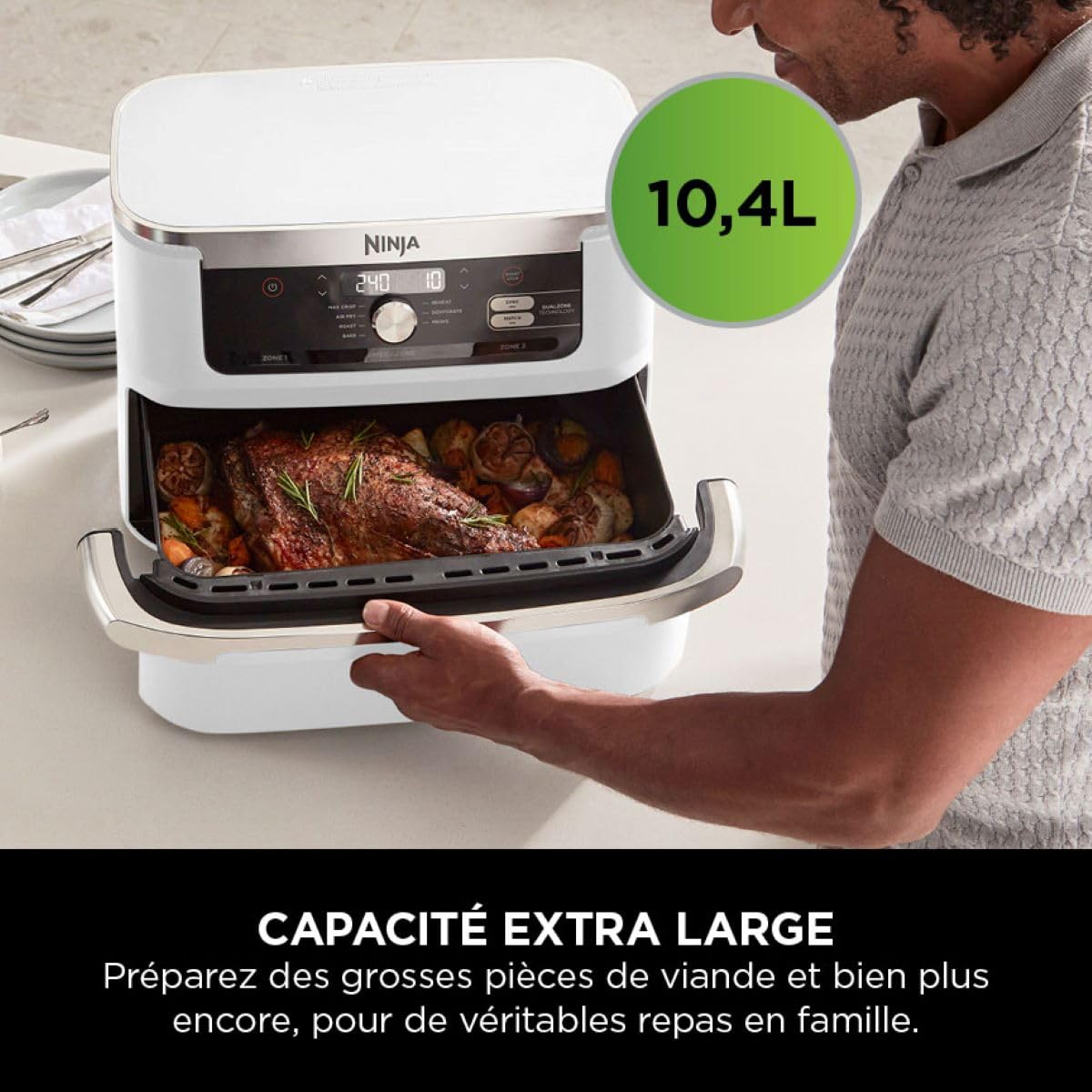 ninja-foodi-flexdrawer-af500euwh-friteuse-sans-huile-10-4-l-blanc image 6