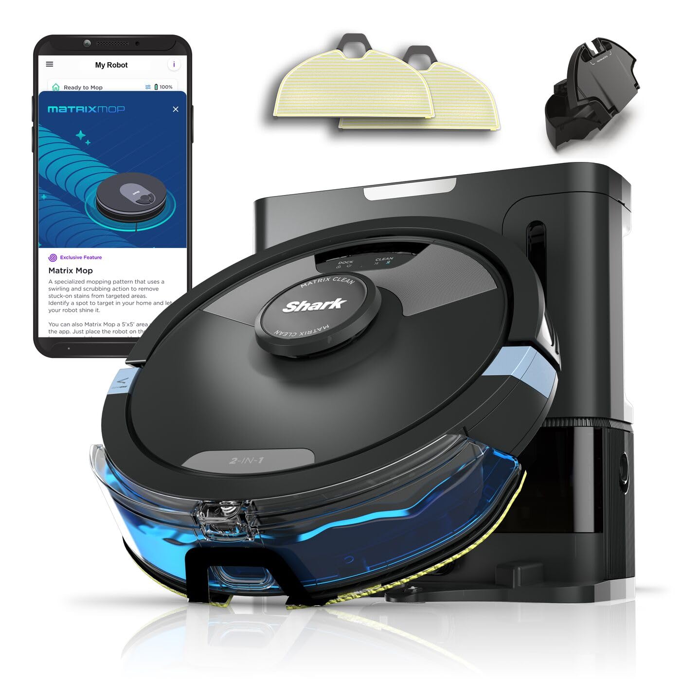 shark-matrix-plus-robot-aspirateur-laveur-rv2620waeu-noir image 1