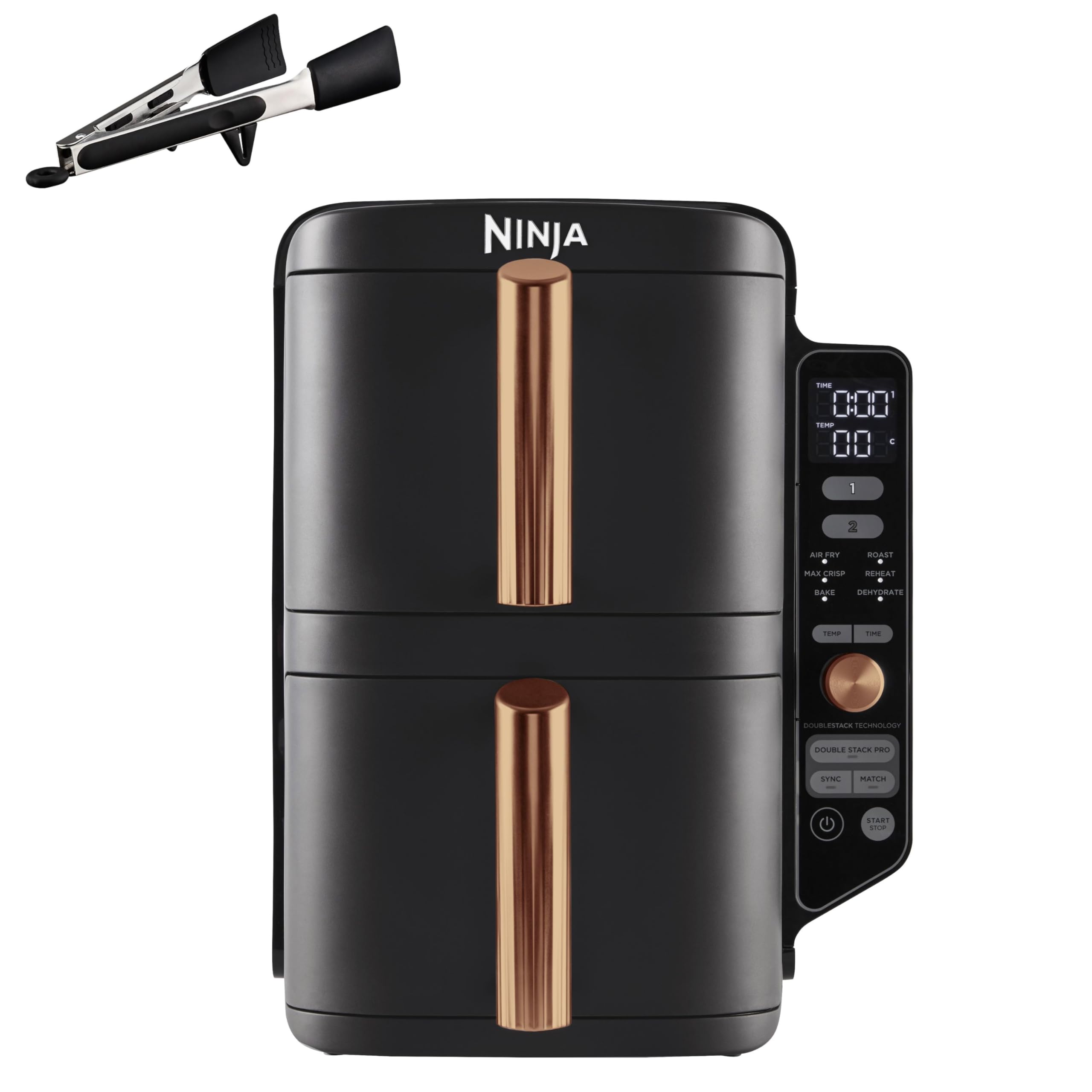 ninja-double-stack-xl-sl400eucp-friteuse-9-5-l-noir-cuivre image 1