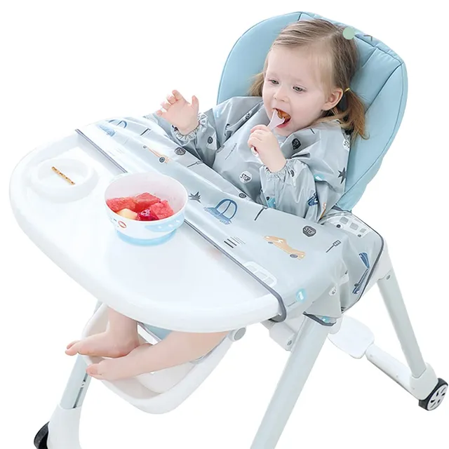 tomedeks-bavoir-b-b-manches-longues-voiture-bleu image 1
