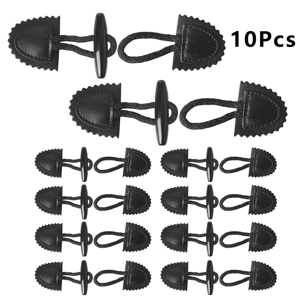 tomedeks-boutons-veste-boutons-coudre-cuir-10-paires-marron image 2