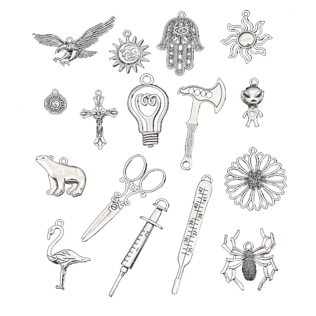 tomedeks-lot-16-pendentifs-punk-hip-hop-diy-alliage image 1