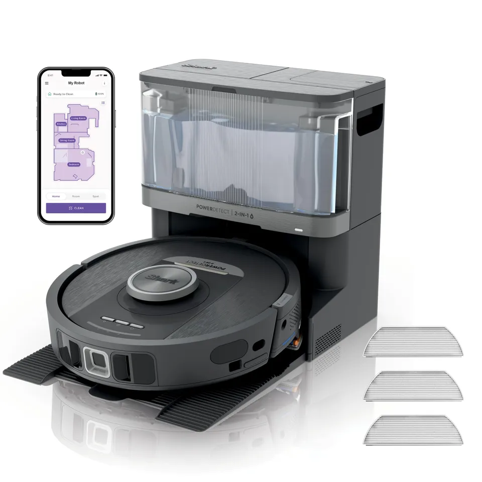 shark-powerdetect-robot-aspirateur-laveur-base-30-jours-noir image 1