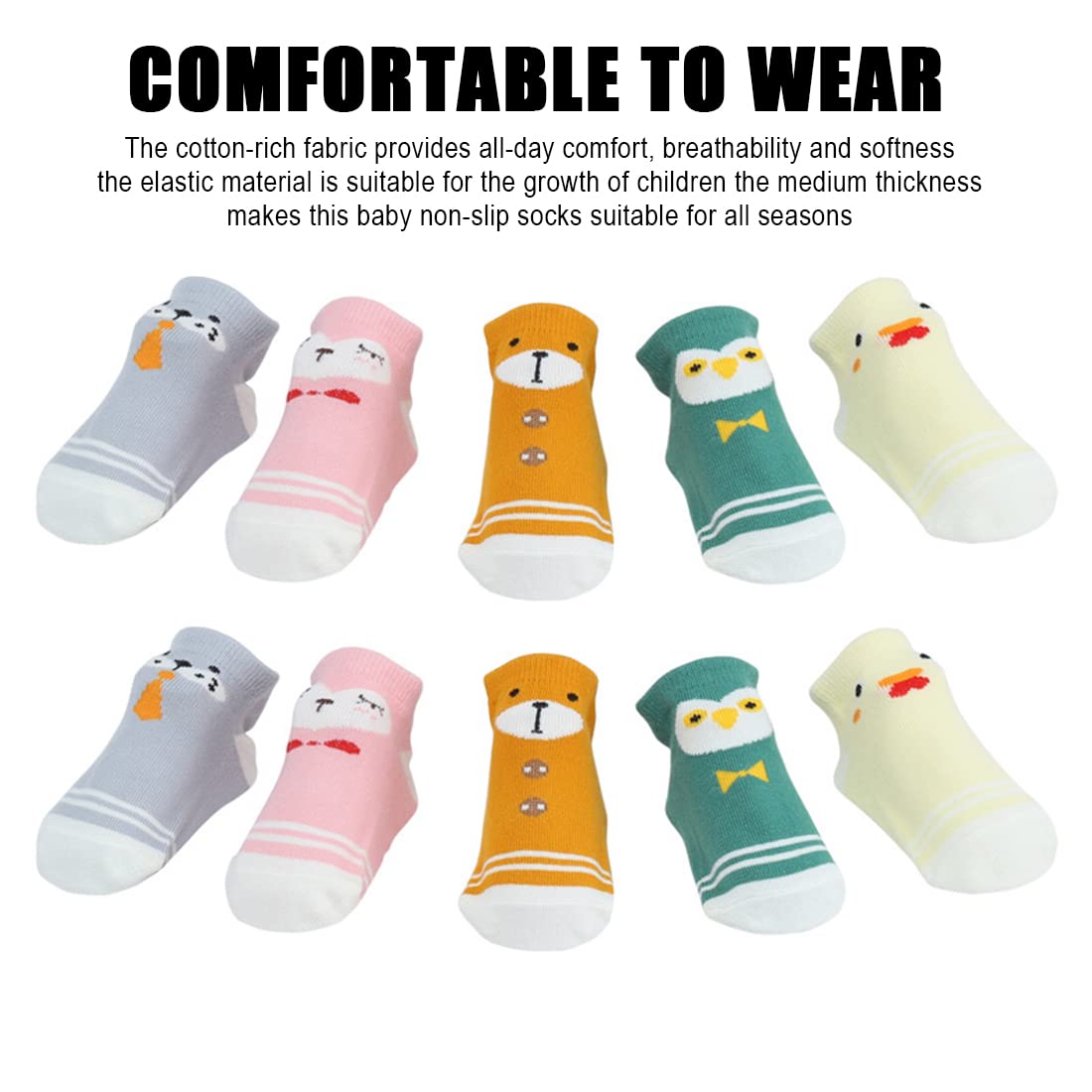 tomedeks-5-paires-chaussettes-b-b-coton-ant-d-rapantes image 2
