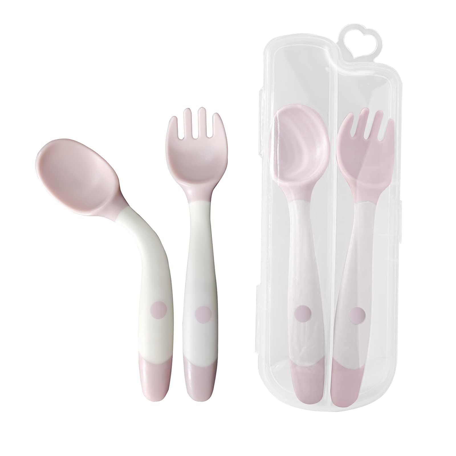 tomedeks-cuill-re-fourchette-b-b-apprentissage-rose-2-pcs image 1