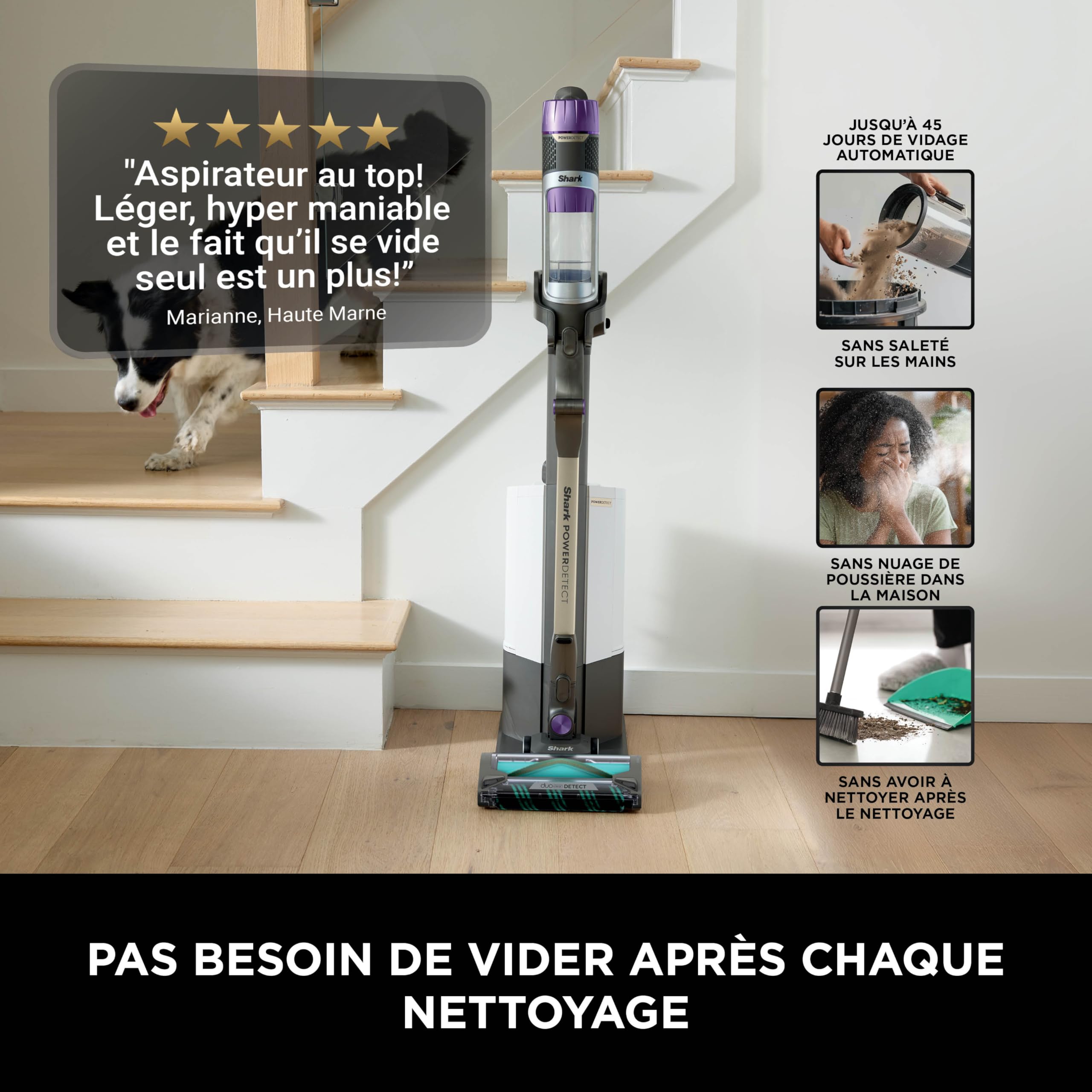 shark-powerdetect-clean-empty-aspirateur-balai-gris-70min image 5
