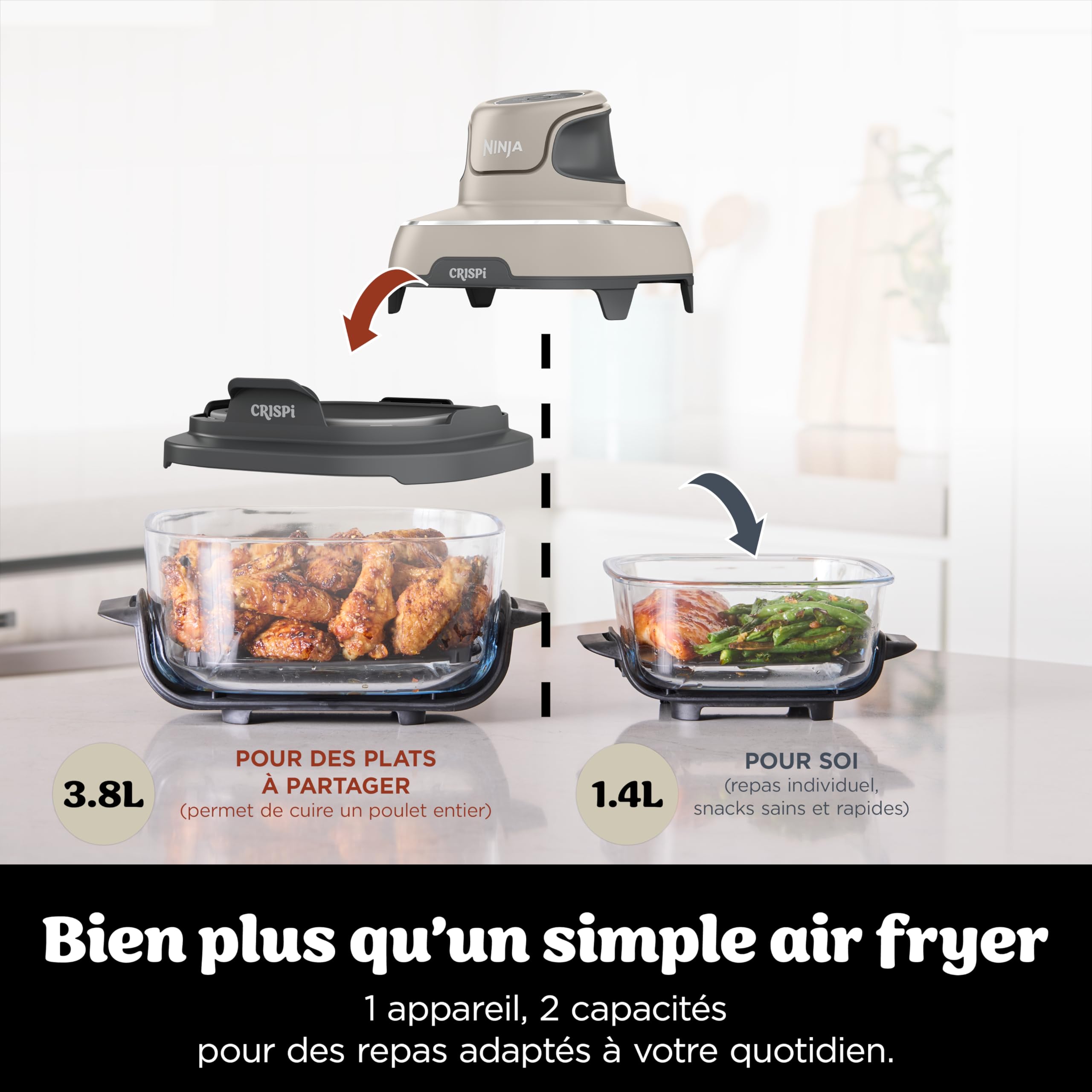 ninja-crispi-fn101-air-fryer-verre-4-en-1-stone-3-8l image 2
