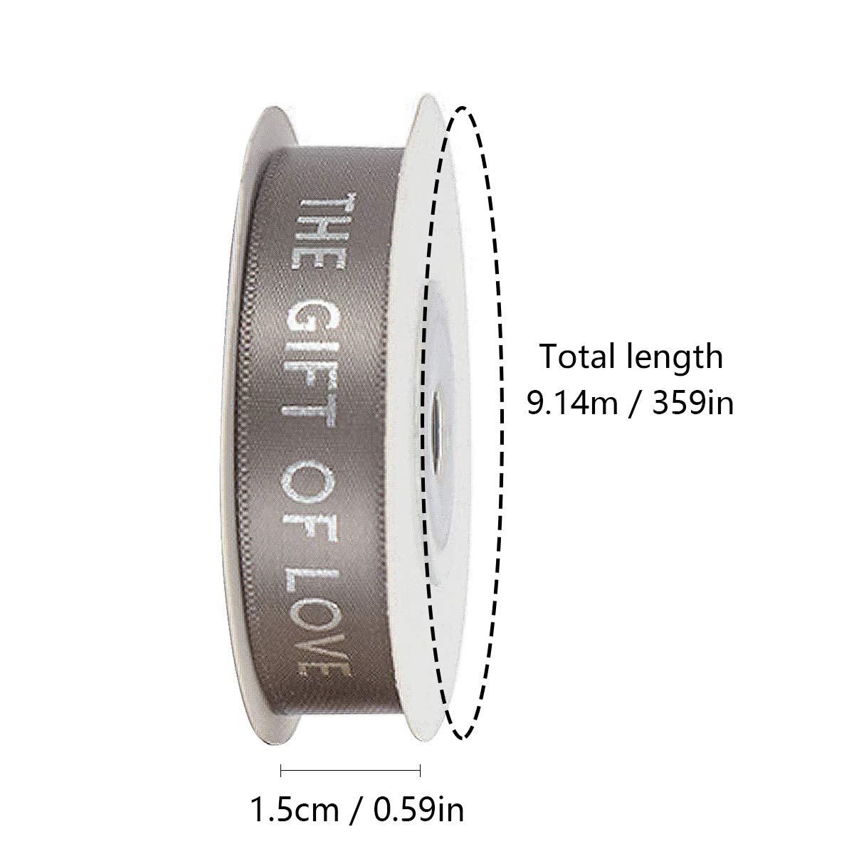 tomedeks-ruban-d-coratif-gris-fonc-15-mm-x-9-14-m image 2