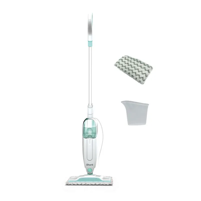 shark-balais-vapeur-steam-mop-sols-durs-blanc-vert image 1