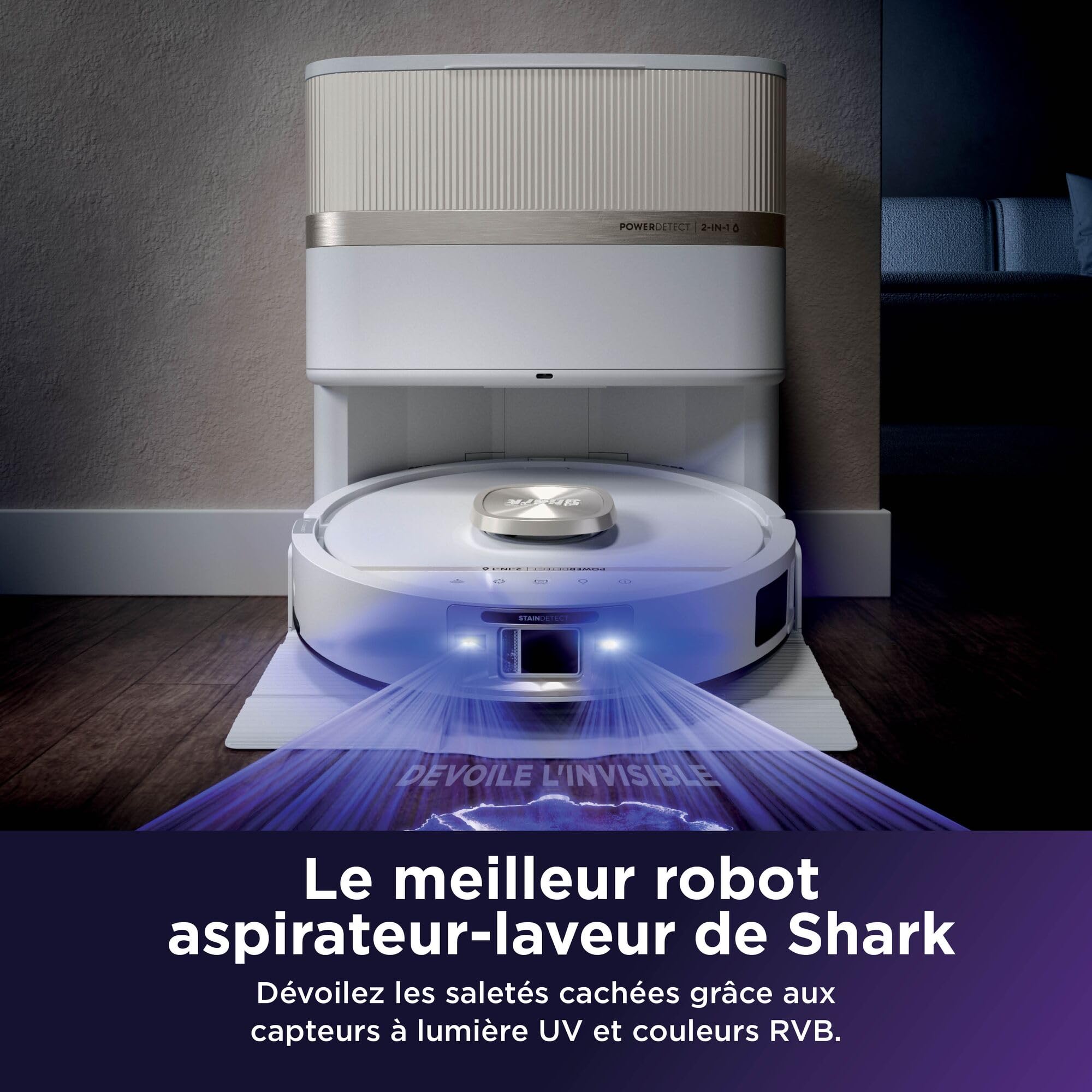 shark-powerdetect-uv-reveal-robot-aspirateur-laveur-blanc-essentiel image 2