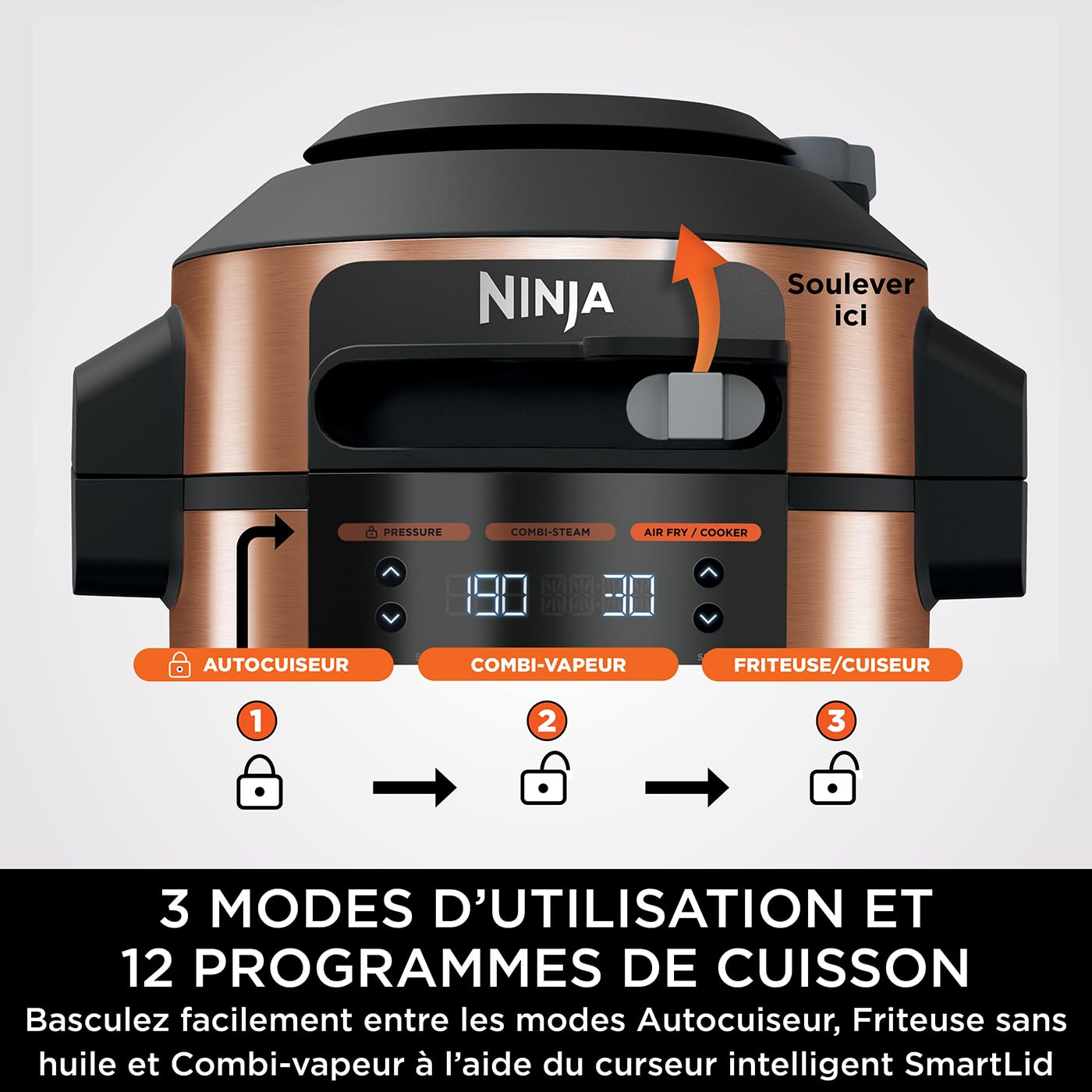ninja-foodi-max-ol650eucp-multicuiseur-7-5l-cuivre-12-en-1 image 4