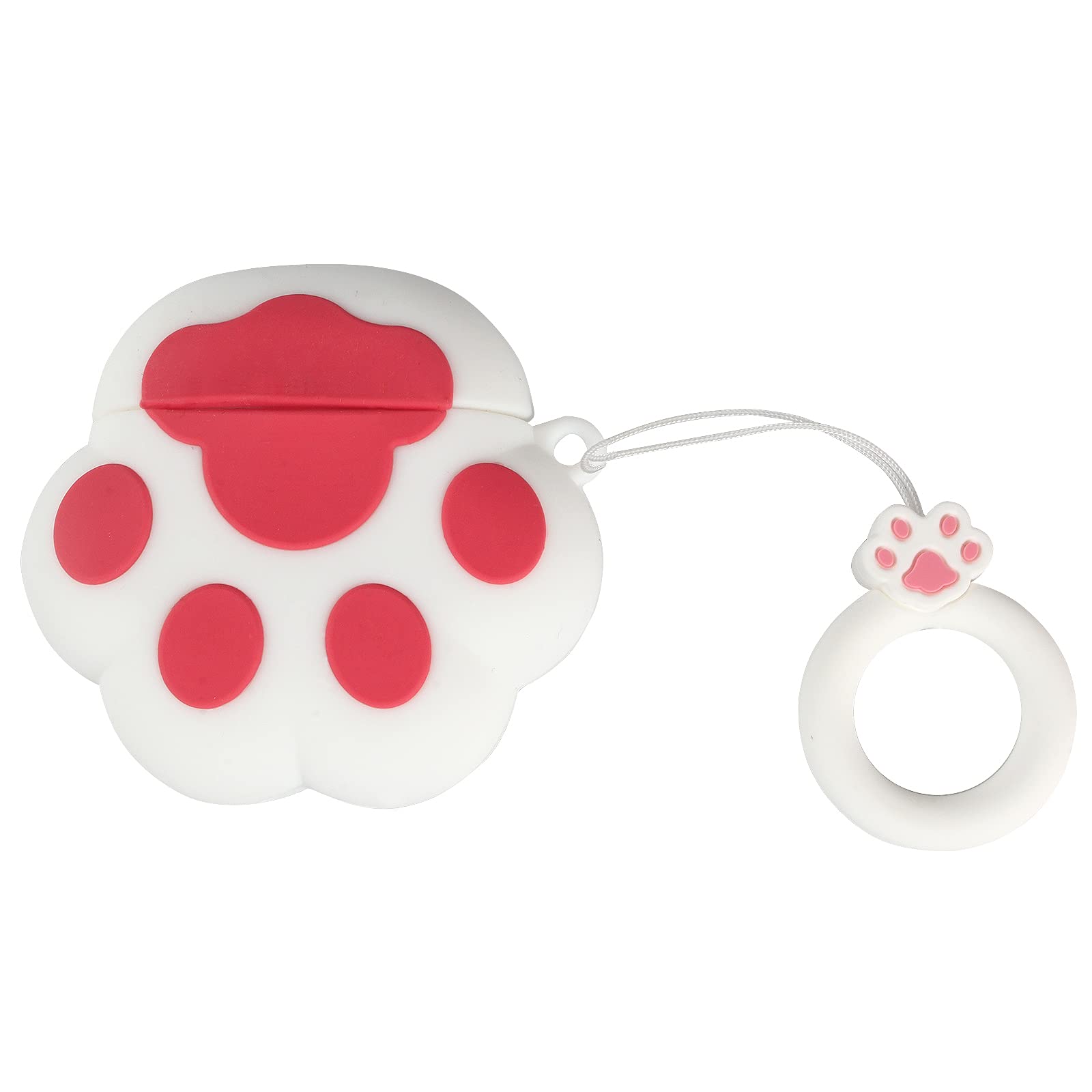 tomedeks-coque-airpods-1-2-silicone-patte-chat-blanche image 2