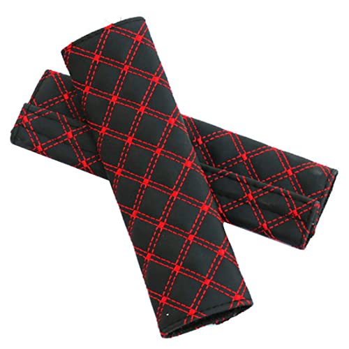 tomedeks-couvre-ceinture-voiture-cuir-coton-noir-rouge-tre-lot-2 image 7