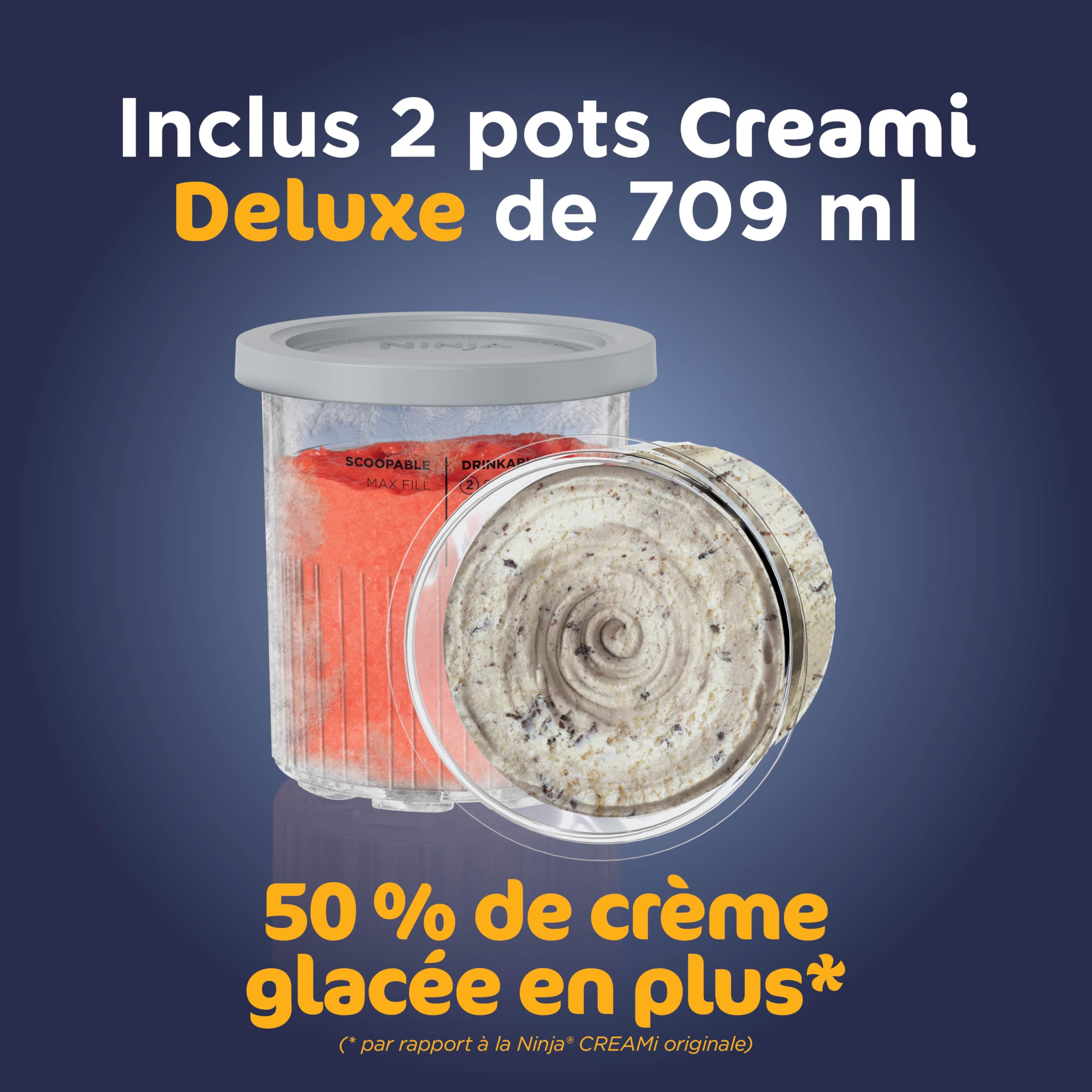 ninja-creami-deluxe-sorbeti-re-gris-2x710ml-10-programmes image 3