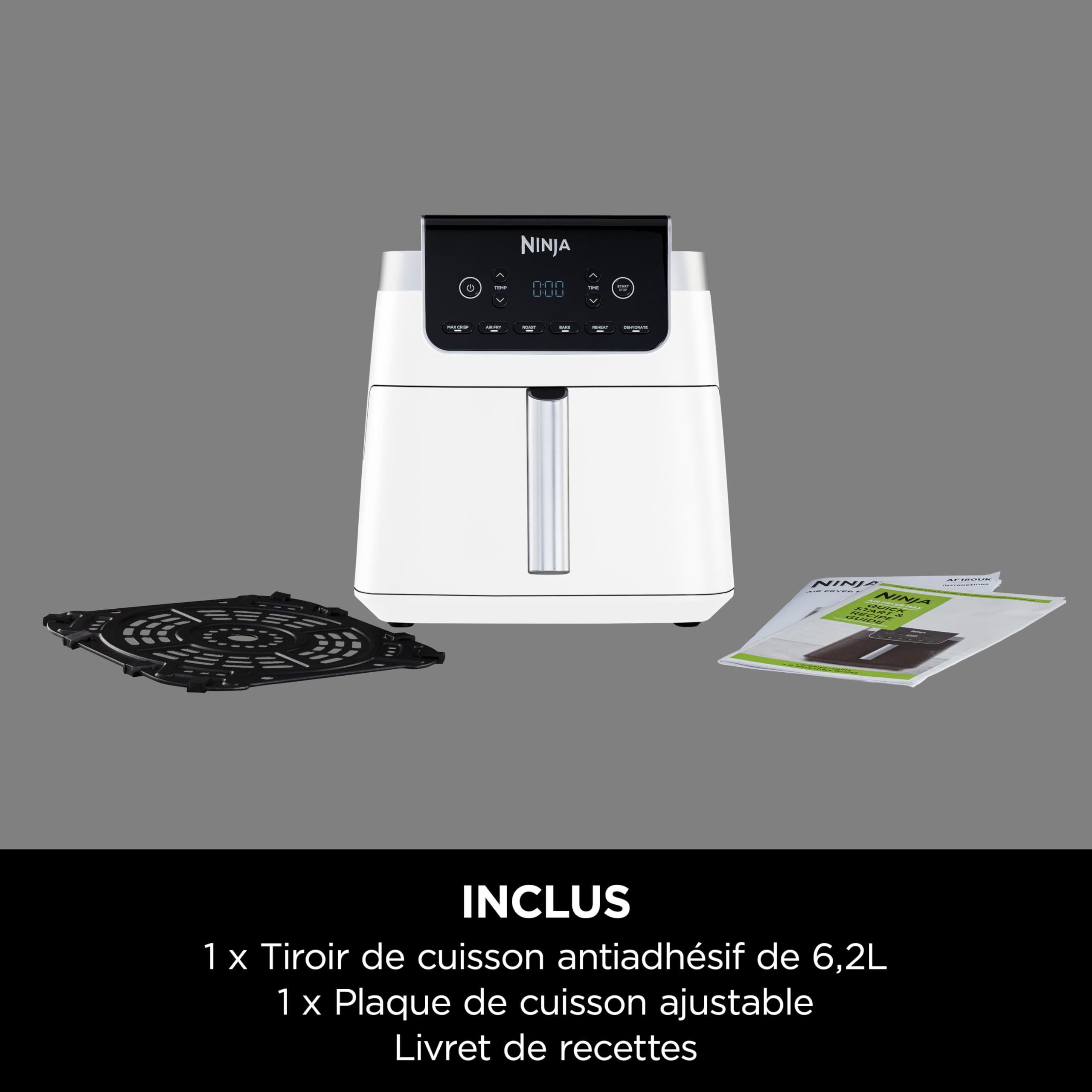ninja-air-fryer-max-pro-af180euwh-friteuse-6-2l-blanc image 2