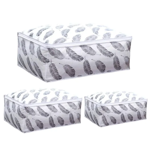 tomedeks-peva-sac-rangement-transparent-feather-lot-3-grande-capacit image 1
