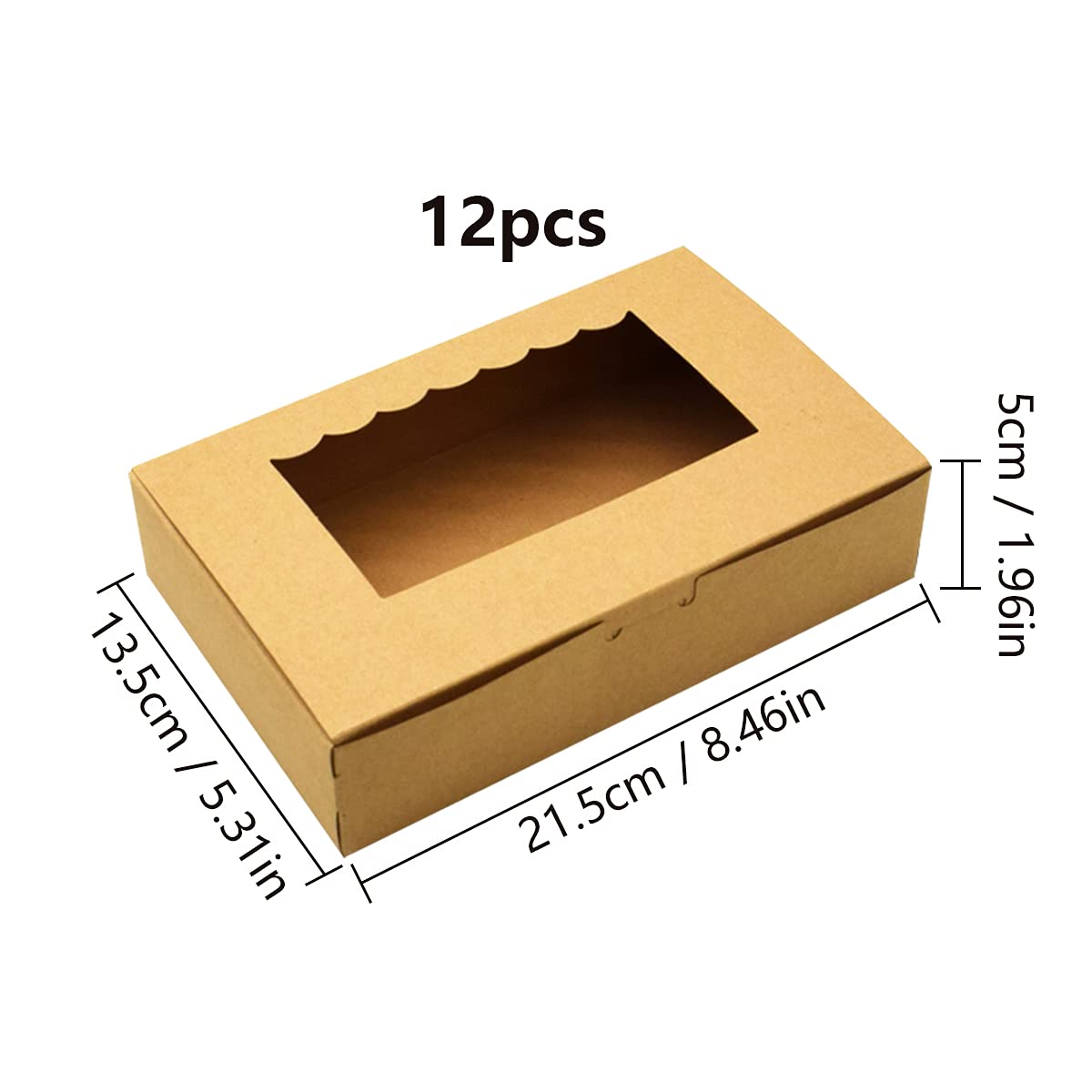 tomedeks-ustensiles-12-bo-tes-g-teau-carton-fen-tre-21-5-cm image 2