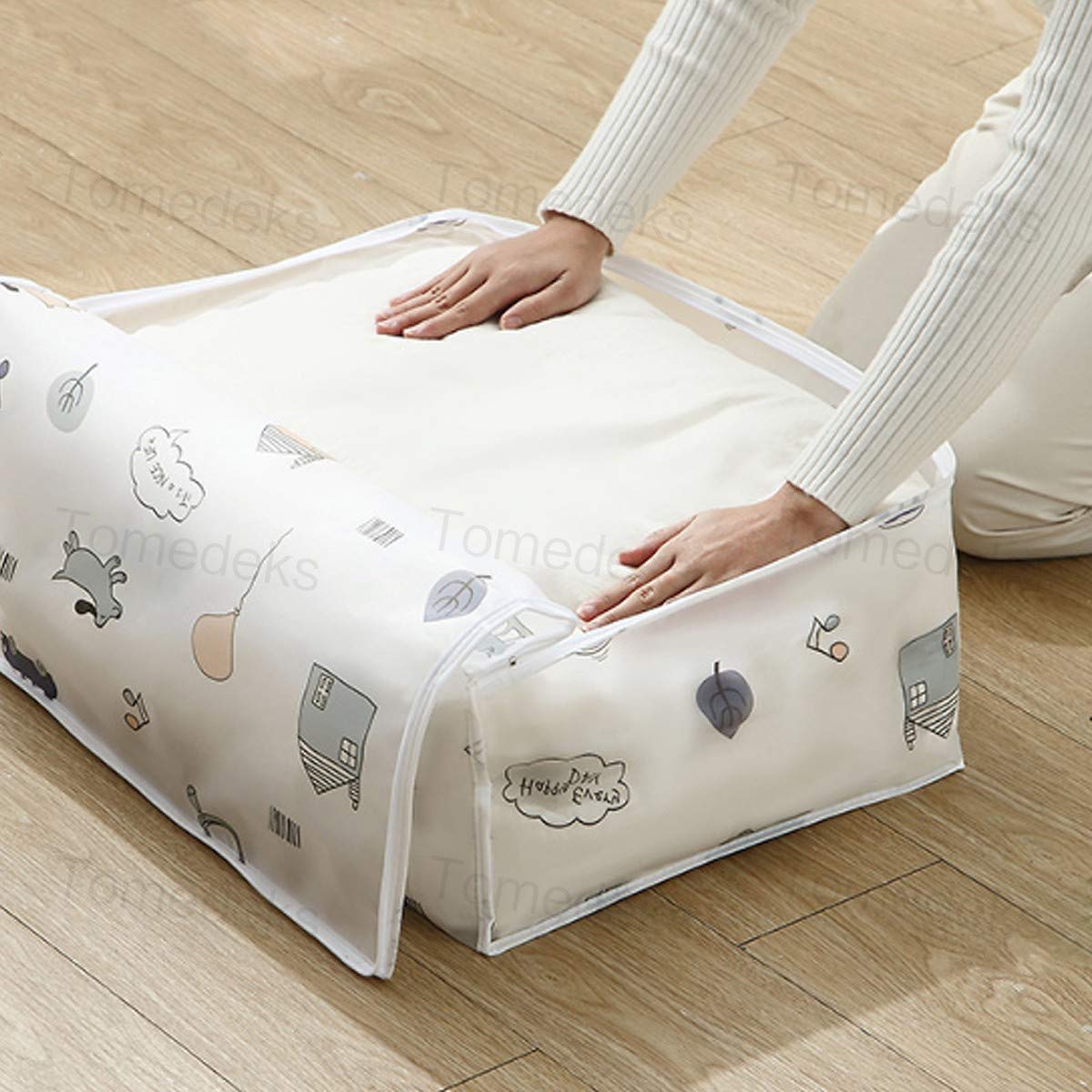 tomedeks-peva-sac-rangement-transparent-whale-lot-3-grande-capacit image 8