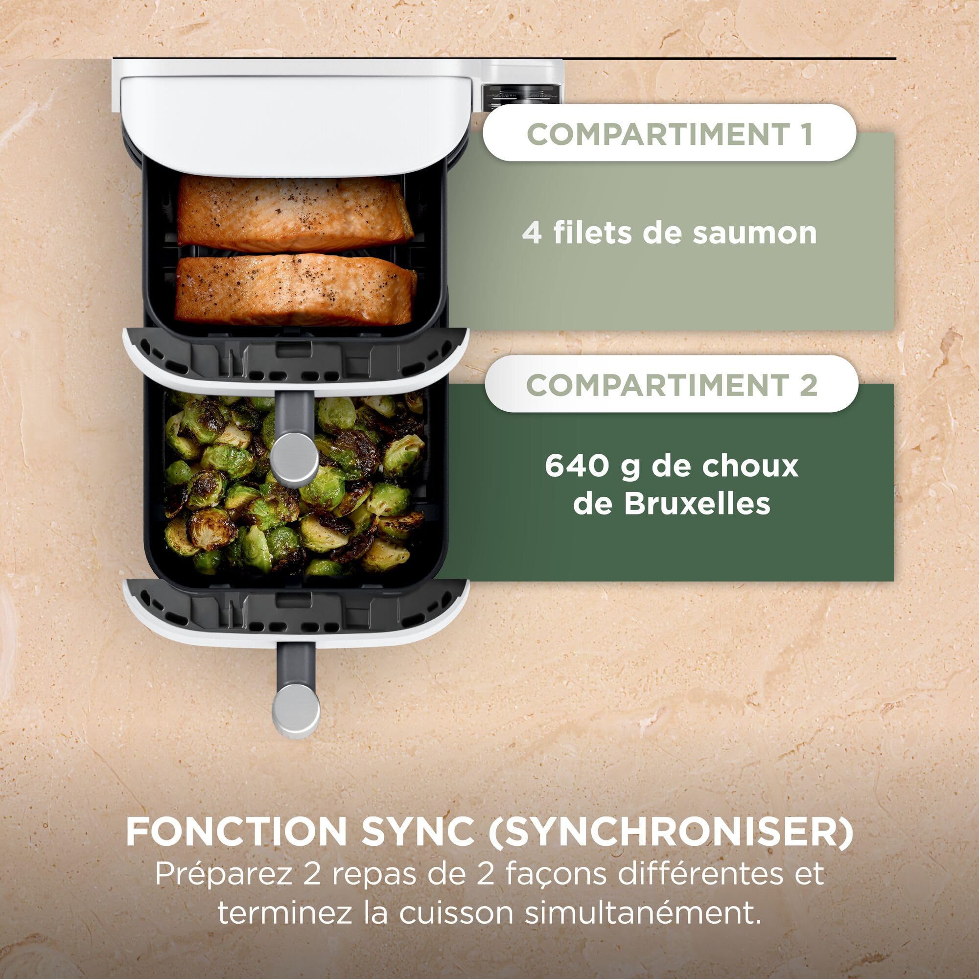 ninja-double-stack-xl-friteuse-sans-huile-9-5l-blanc image 7