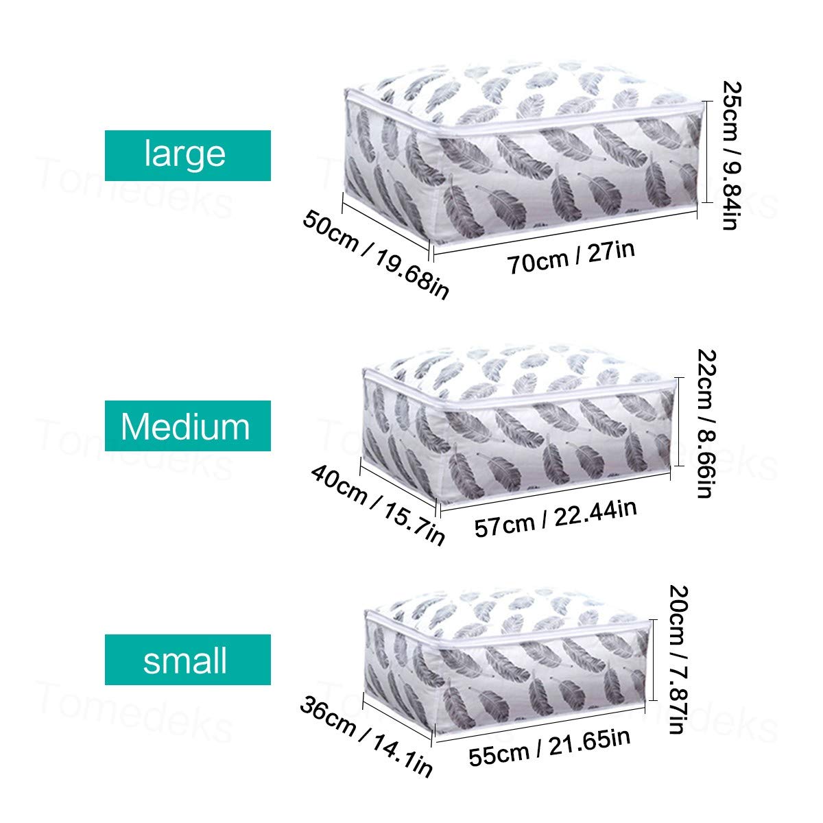 tomedeks-peva-sac-rangement-transparent-branches-lot-3-grande-capacit image 2
