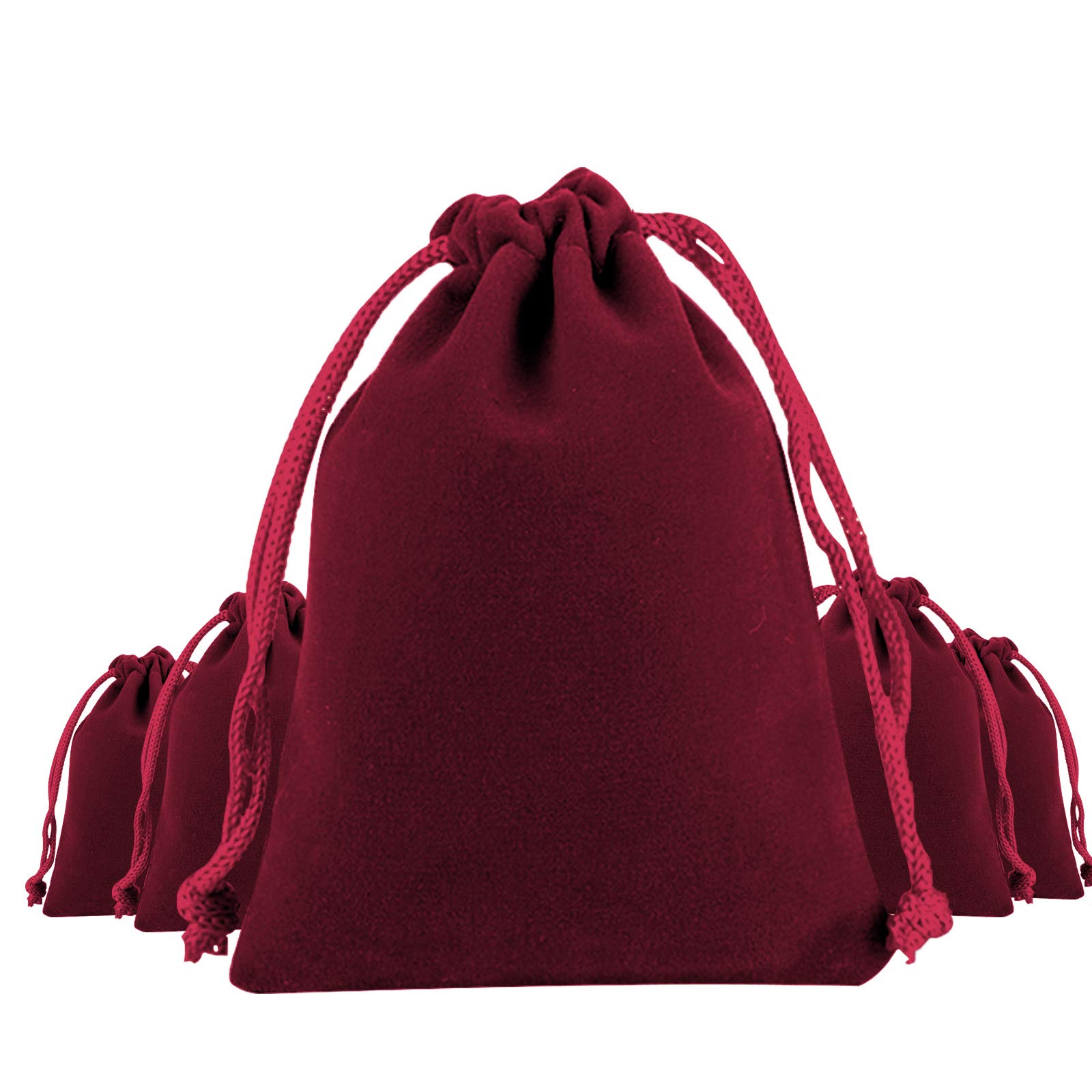 tomedeks-pochettes-velours-bijoux-bordeaux-10x8-cm-lot-5 image 1