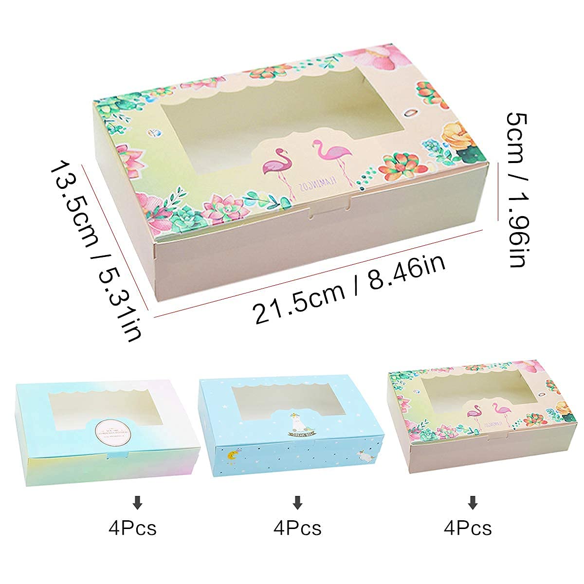 tomedeks-lot-12-bo-tes-g-teau-carton-fen-tre-13-5-cm image 2