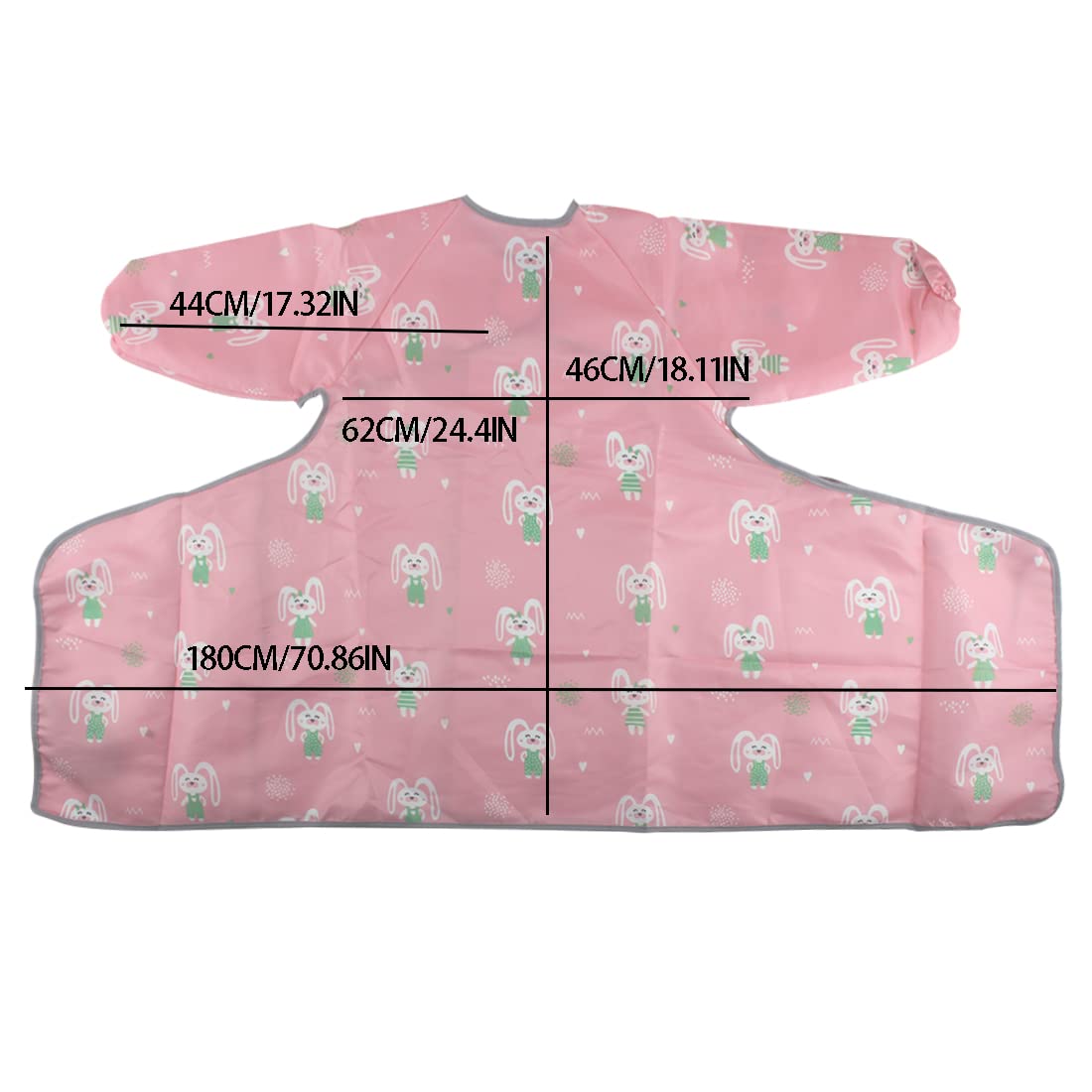 tomedeks-bavoir-b-b-manches-longues-lapin-rose image 2