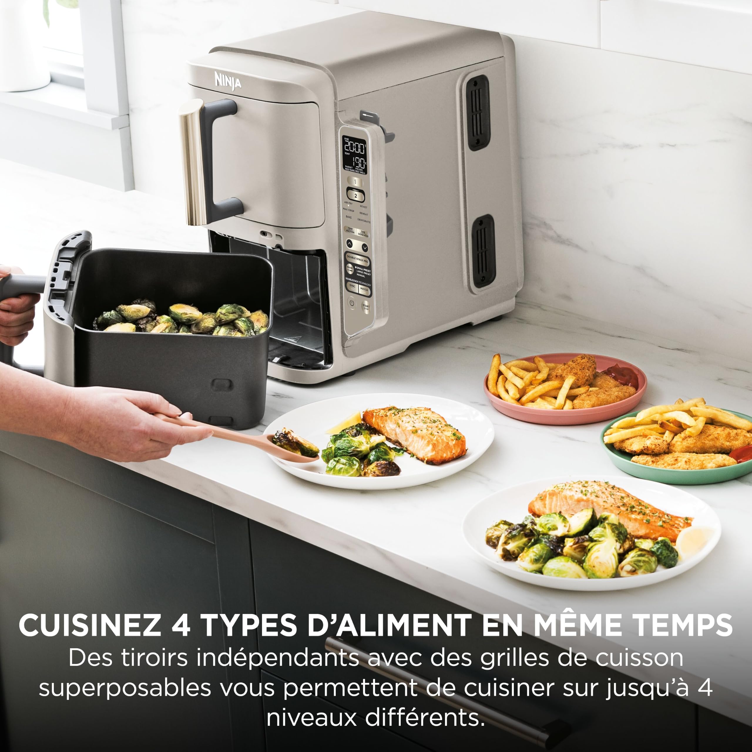 ninja-double-stack-xl-air-fryer-9-5-l-double-tiroir-pierre image 5