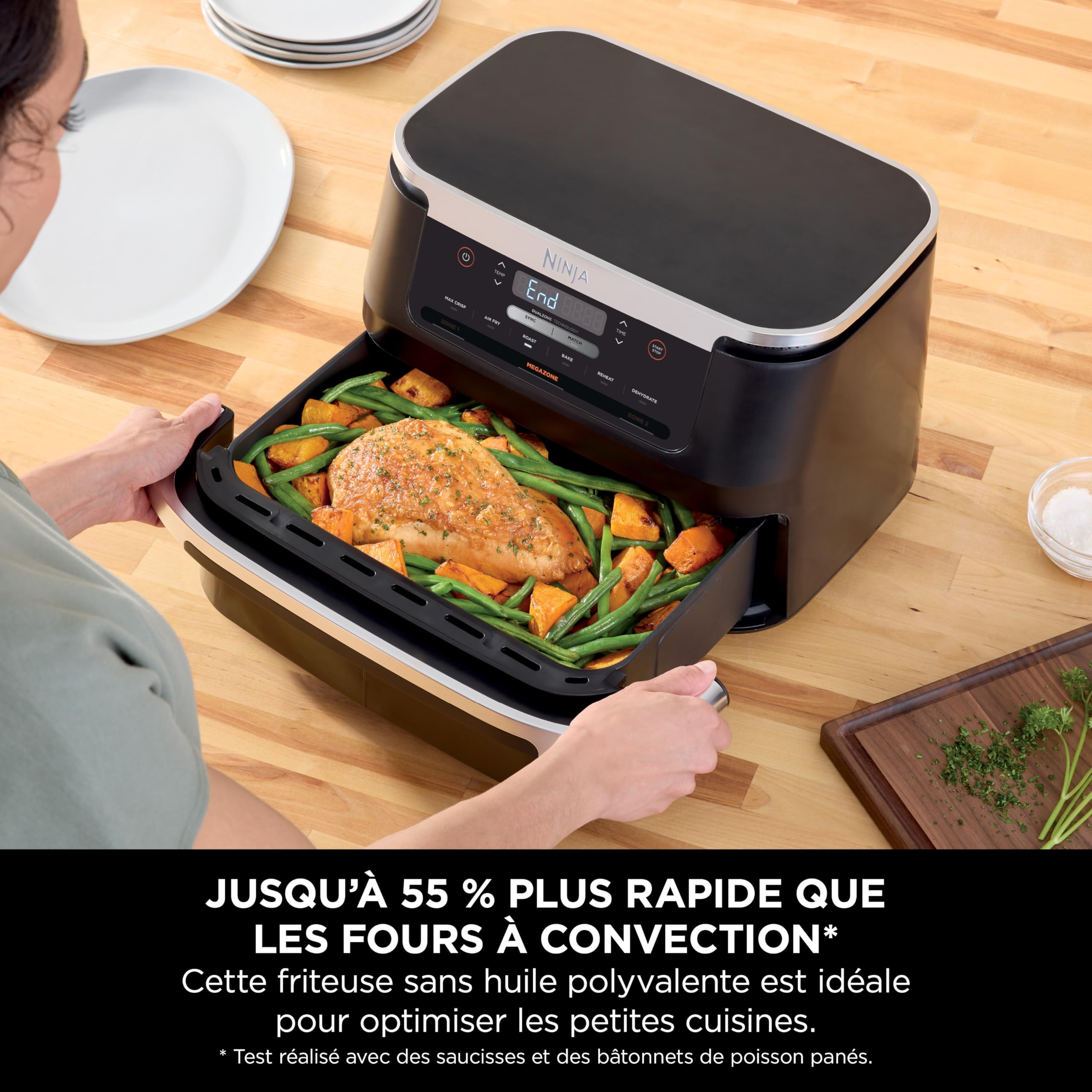 ninja-flexdrawer-friteuse-sans-huile-6-6l-noir-6-en-1 image 4