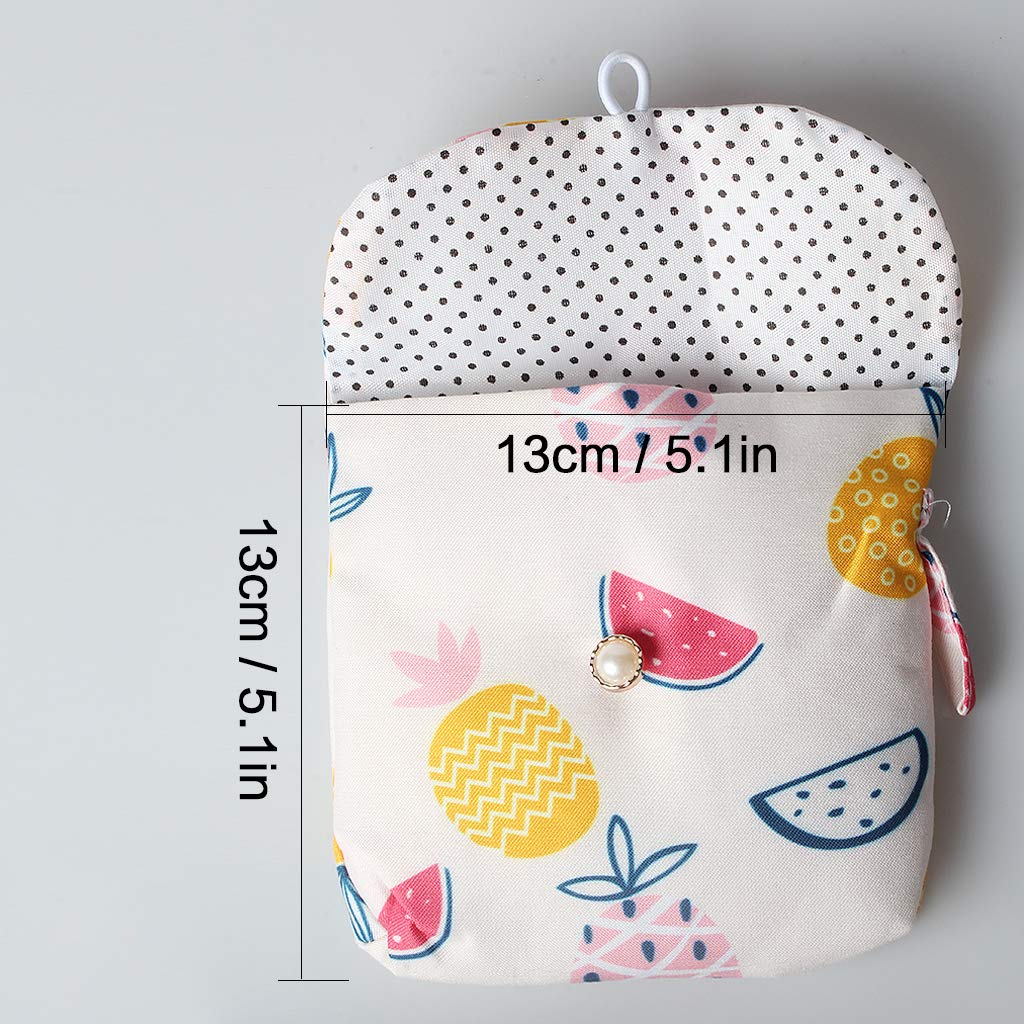 tomedeks-pochette-serviettes-hygi-niques-coton-ananas-13cm image 1