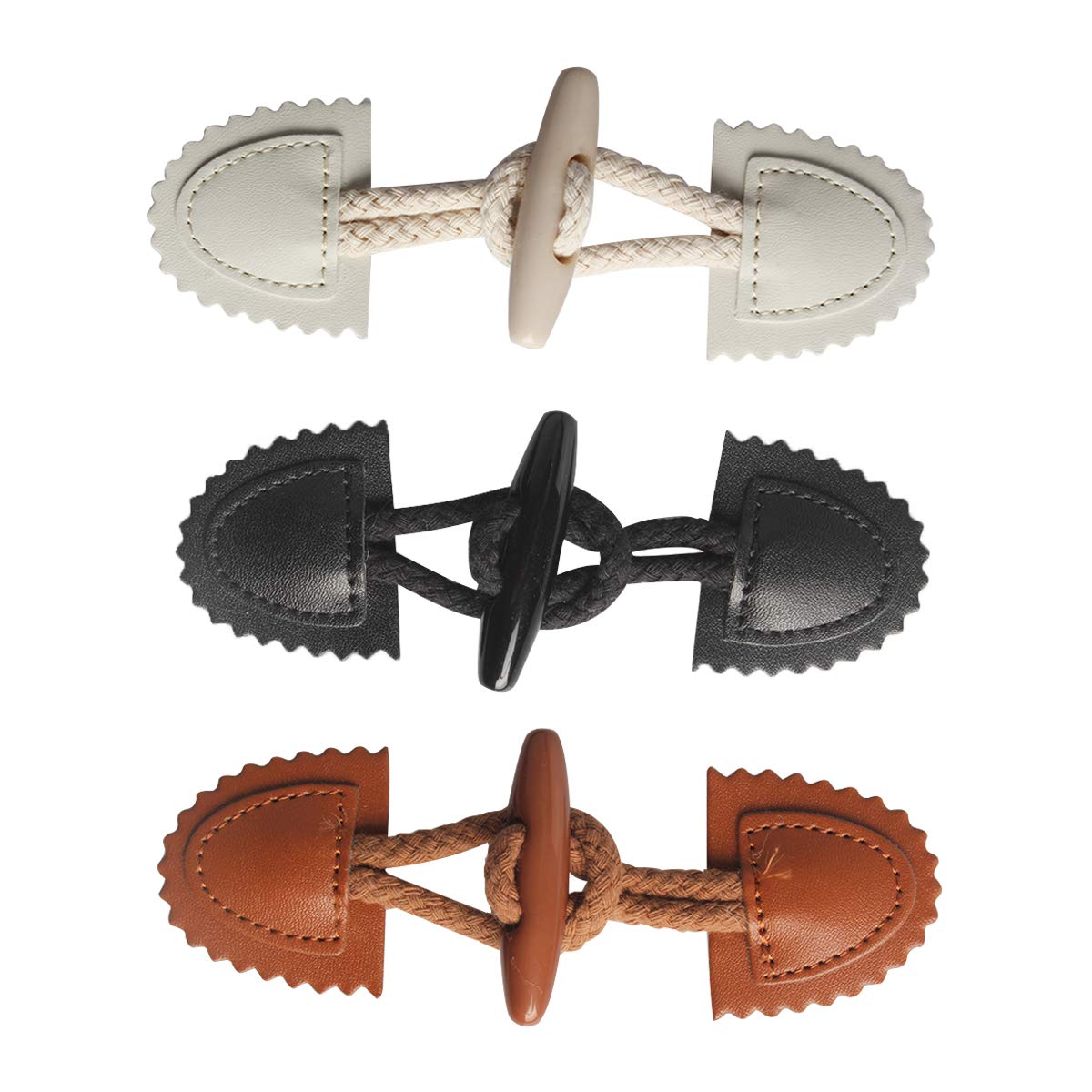 tomedeks-boutons-veste-boutons-coudre-cuir-10-paires-marron image 3