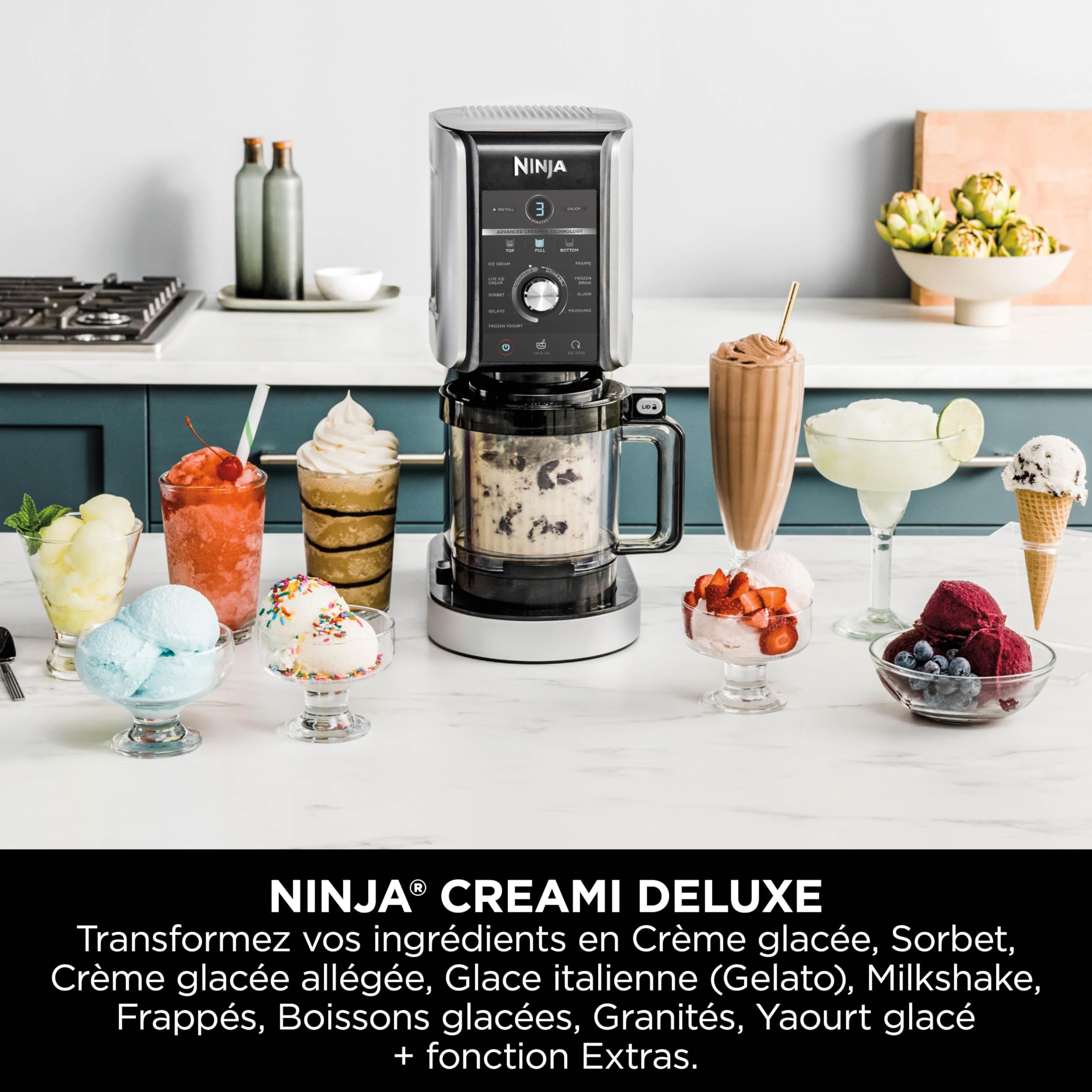 ninja-creami-deluxe-sorbeti-re-gris-2x710ml-10-programmes image 4