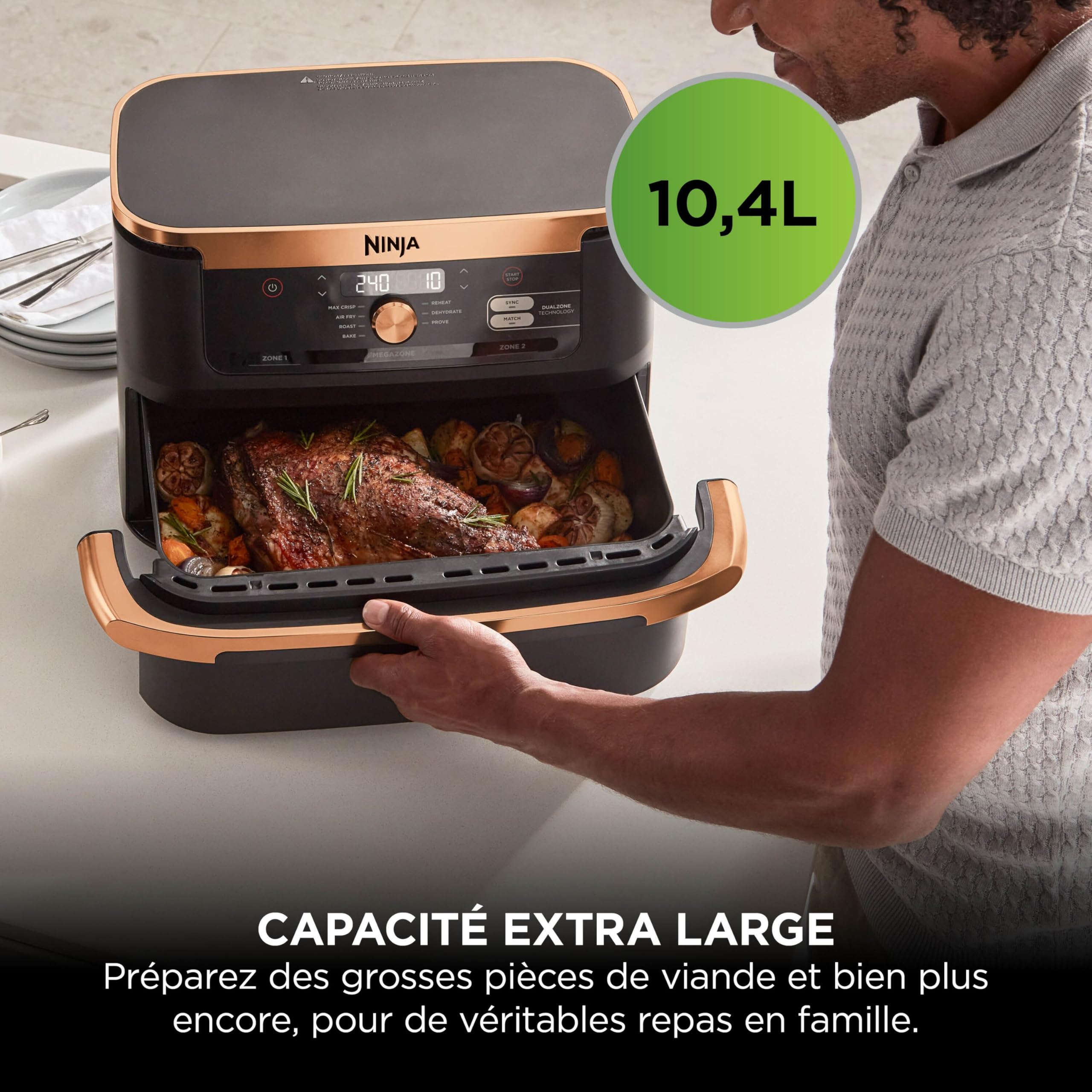 ninja-foodi-flexdrawer-af500eucp-friteuse-10-4-l-noir-cuivre image 5