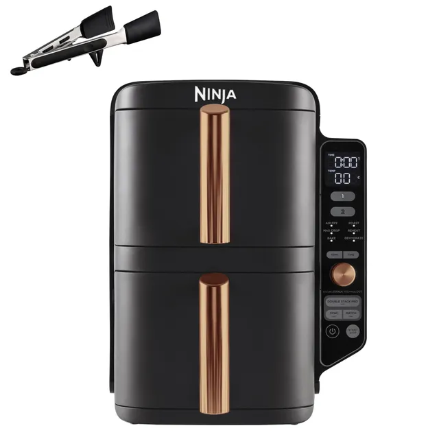 ninja-double-stack-xl-sl400eucp-friteuse-9-5-l-noir-cuivre image 1