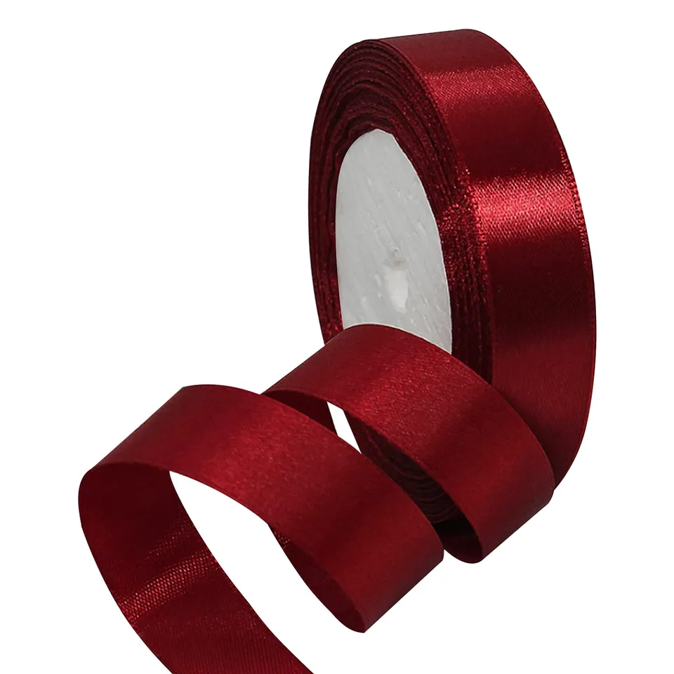tomedeks-ruban-satin-rouge-vin-2-cm-x-22-m-d-coration image 1