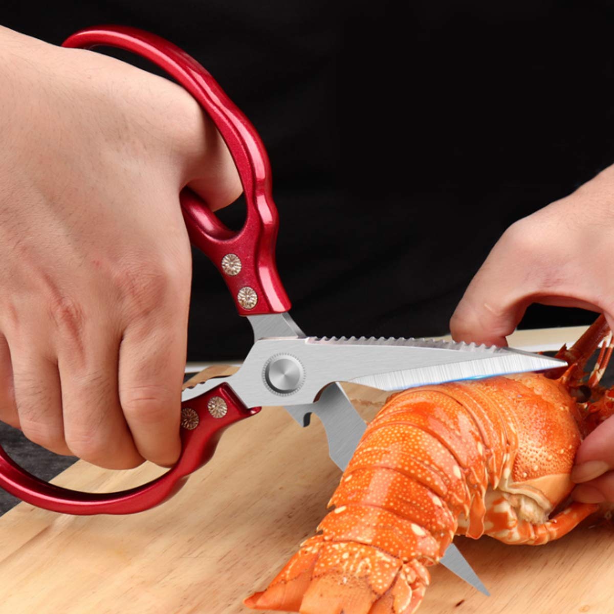 tomedeks-ciseaux-cuisine-inox-multifonction-rouges-dentel-s image 7