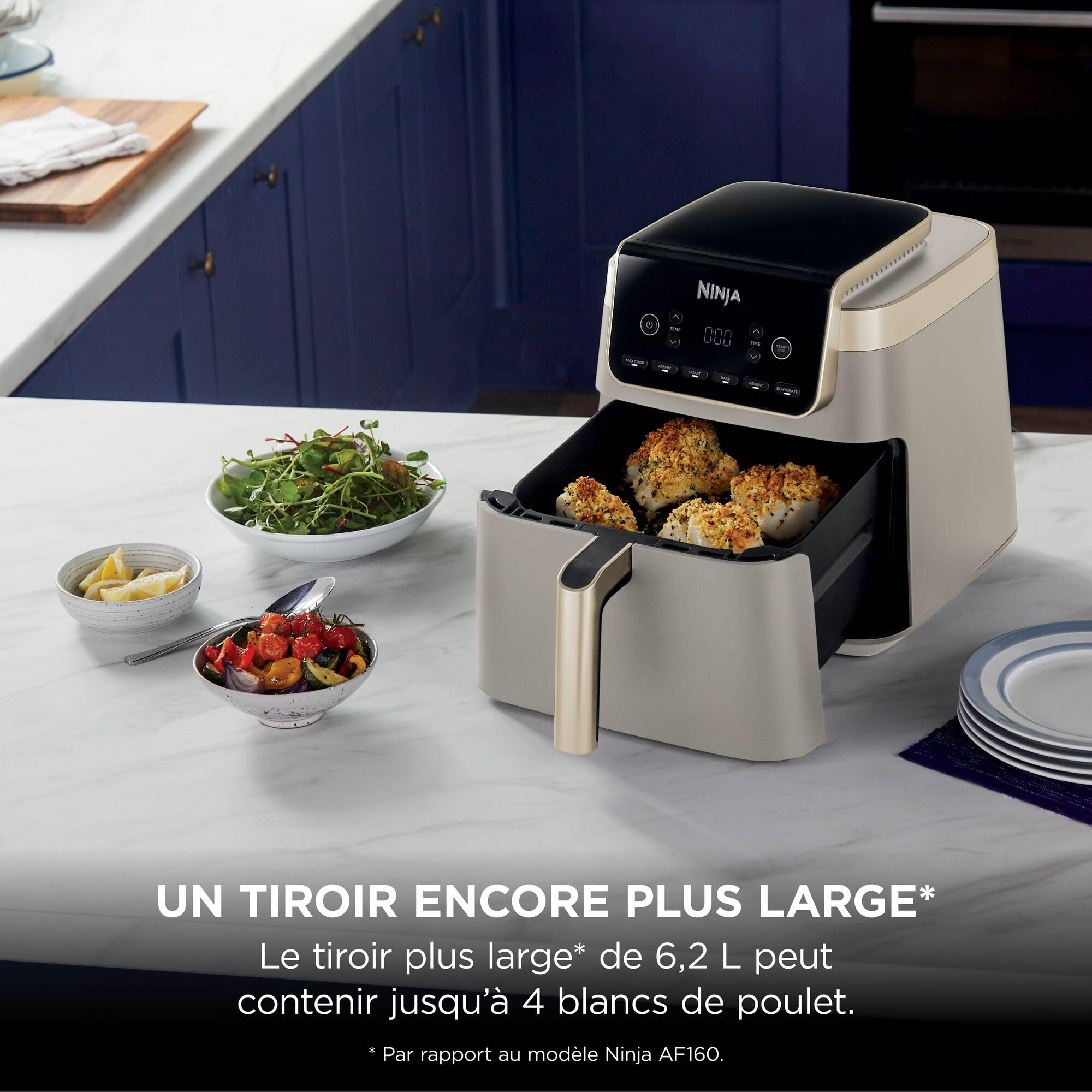 ninja-max-pro-af180eusd-friteuse-sans-huile-6-2-l-stone-or image 4