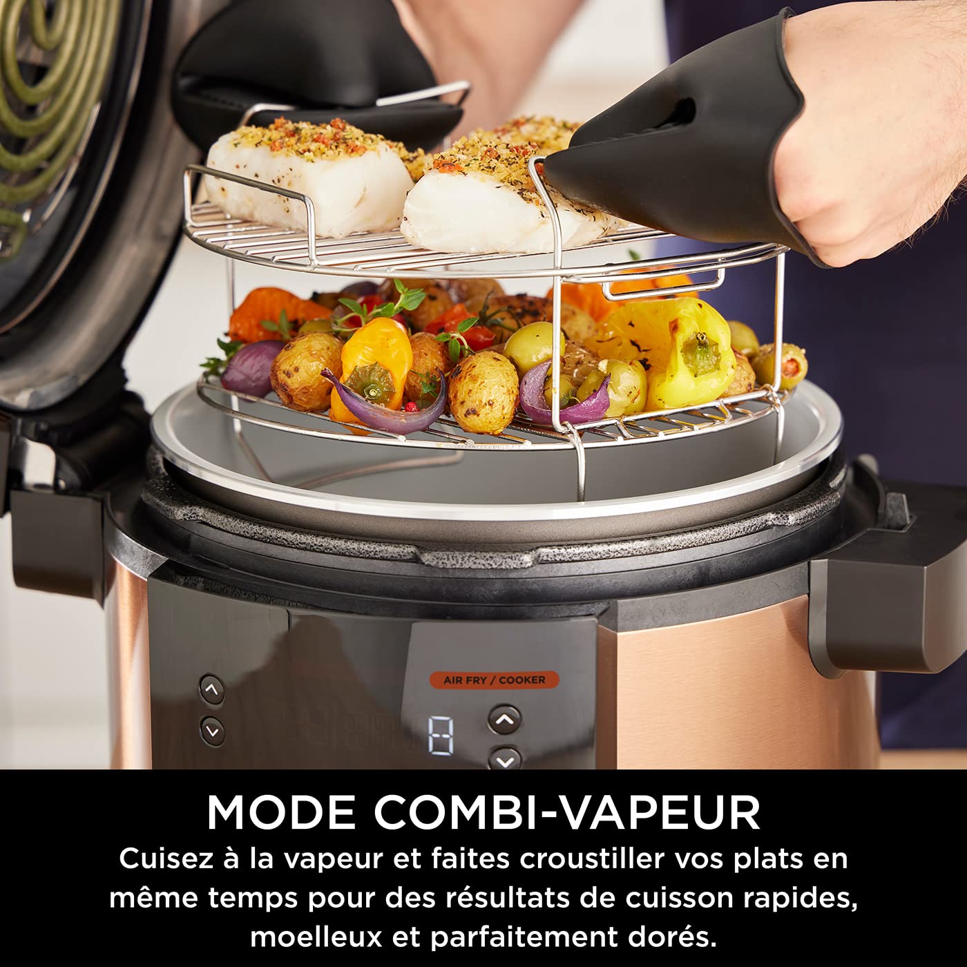 ninja-foodi-max-ol650eucp-multicuiseur-7-5l-cuivre-12-en-1 image 5