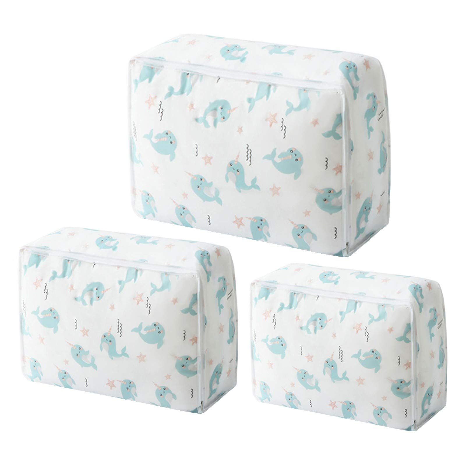 tomedeks-peva-sac-rangement-transparent-whale-lot-3-grande-capacit image 1