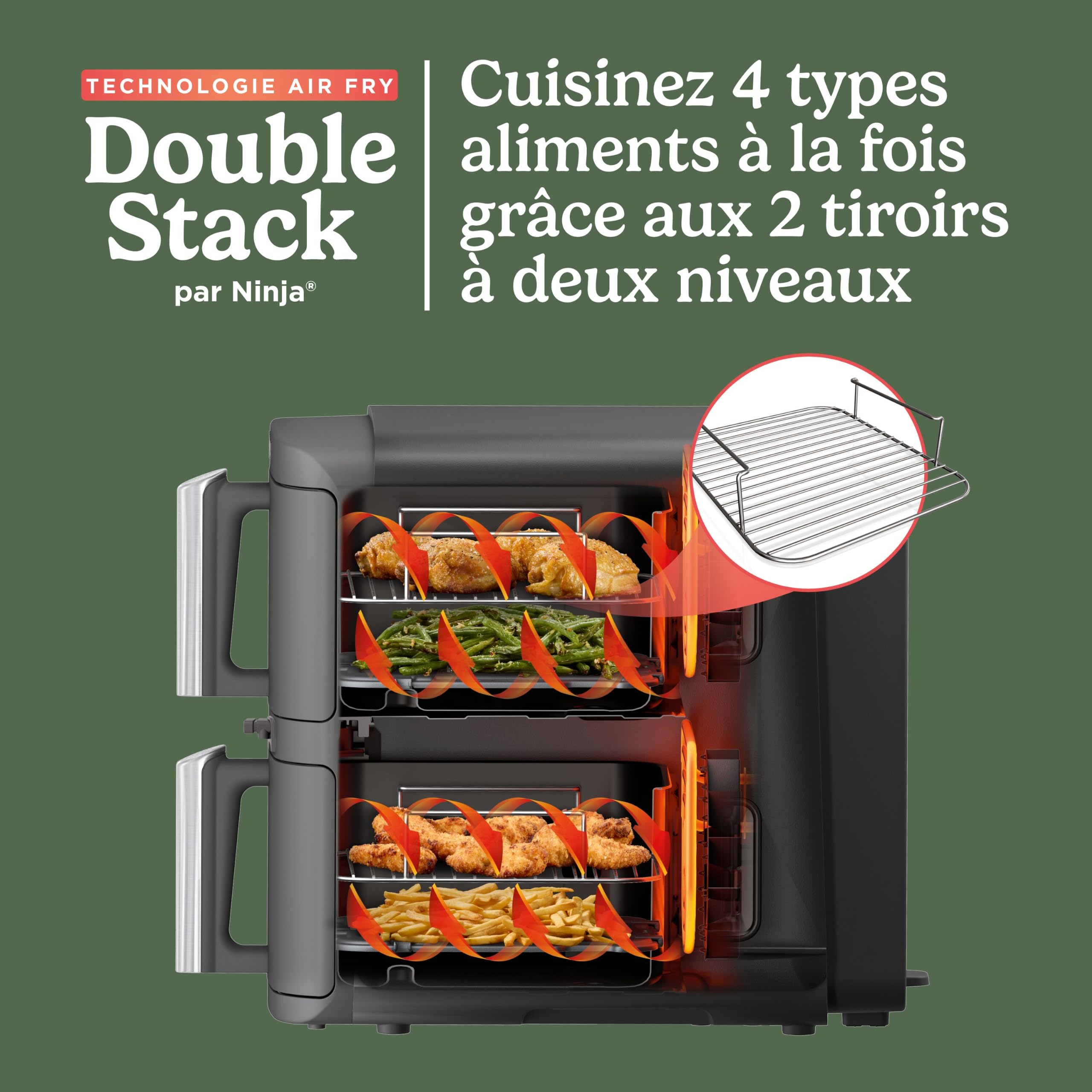 ninja-double-stack-xl-air-fryer-9-5-l-double-tiroir-pierre image 3