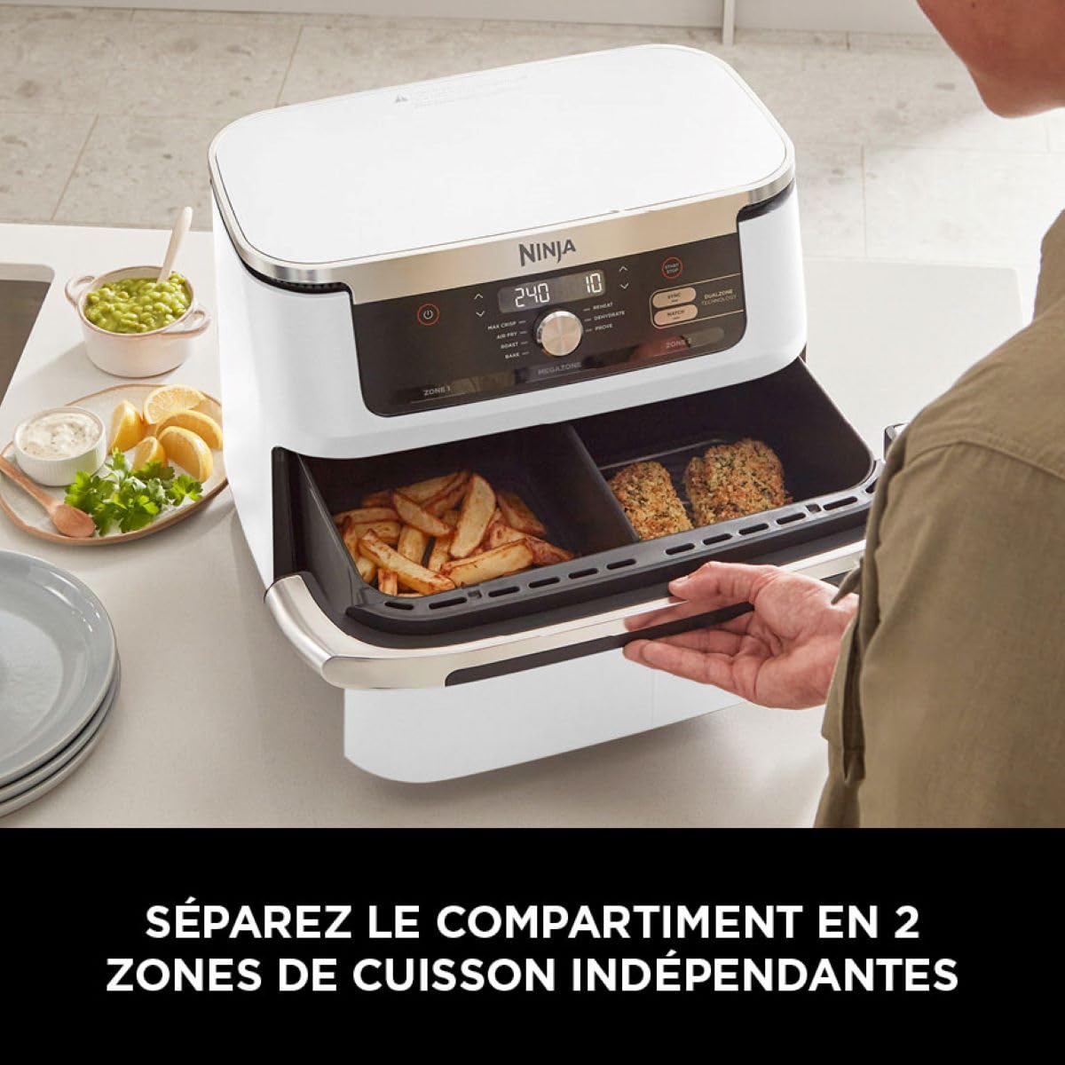 ninja-foodi-flexdrawer-af500euwh-friteuse-sans-huile-10-4-l-blanc image 7