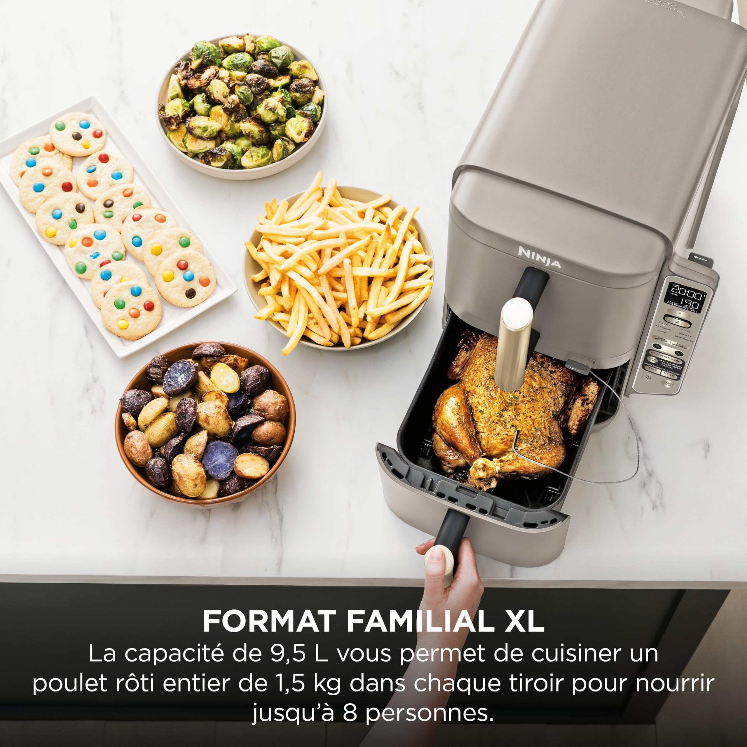 ninja-double-stack-xl-air-fryer-9-5-l-double-tiroir-pierre image 6